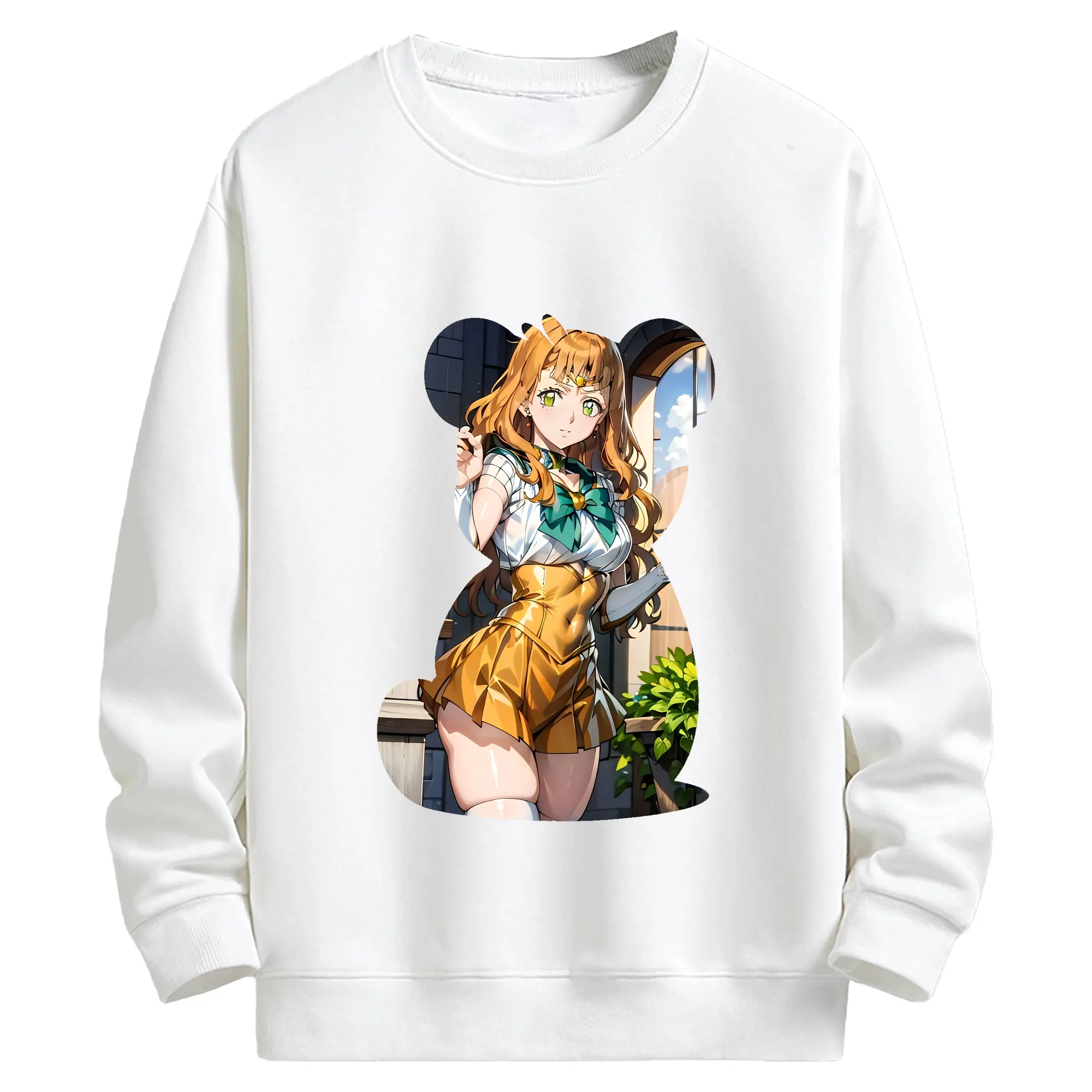 ブラッククローバー グッズ ミモザ・ヴァーミリオン - キッズ クルーネックスウェットシャツ ・ フロントプリント ・ 綿80％ ポリエステル20％ ・ 快適 通学 スポーツ 日常使い お散歩用