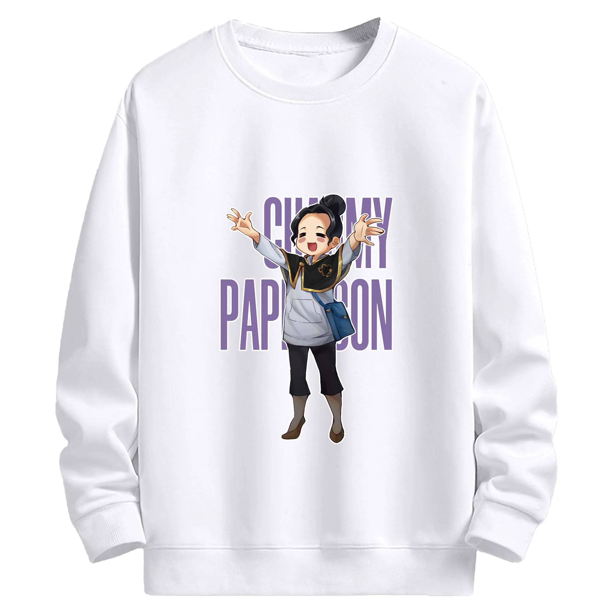 ブラッククローバー グッズ チャーミー・パピットソン - 高品質 クルーネック スウェット ・ コットン59％ ポリエステル41％ ・ ユニセックス 長袖 トレーナー ・ カジュアル デイリー スポーツ 散歩用