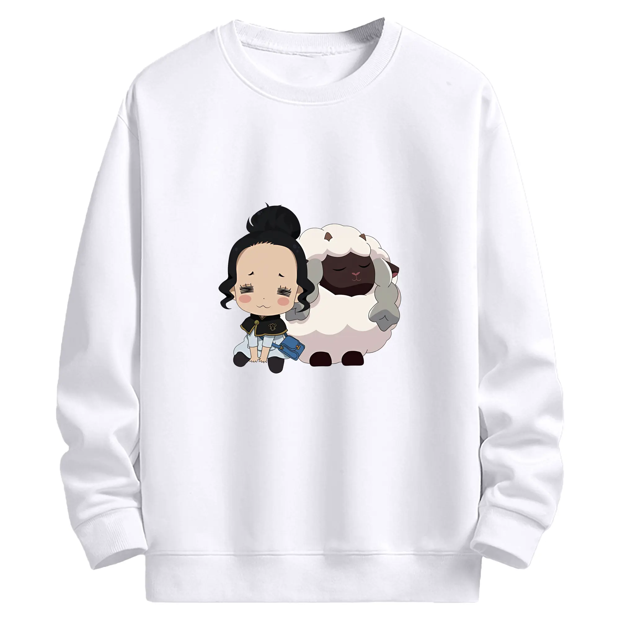 ブラッククローバー グッズ チャーミー・パピットソン - 高品質 クルーネック スウェット ・ コットン59％ ポリエステル41％ ・ ユニセックス 長袖 トレーナー ・ カジュアル デイリー スポーツ 散歩用