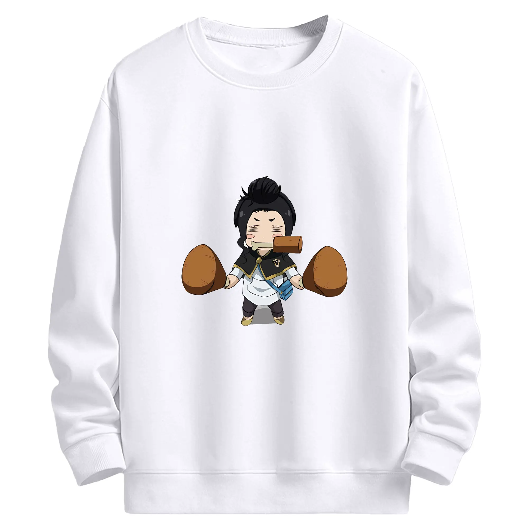 ブラッククローバー グッズ チャーミー・パピットソン - 高品質 クルーネック スウェット ・ コットン59％ ポリエステル41％ ・ ユニセックス 長袖 トレーナー ・ カジュアル デイリー スポーツ 散歩用