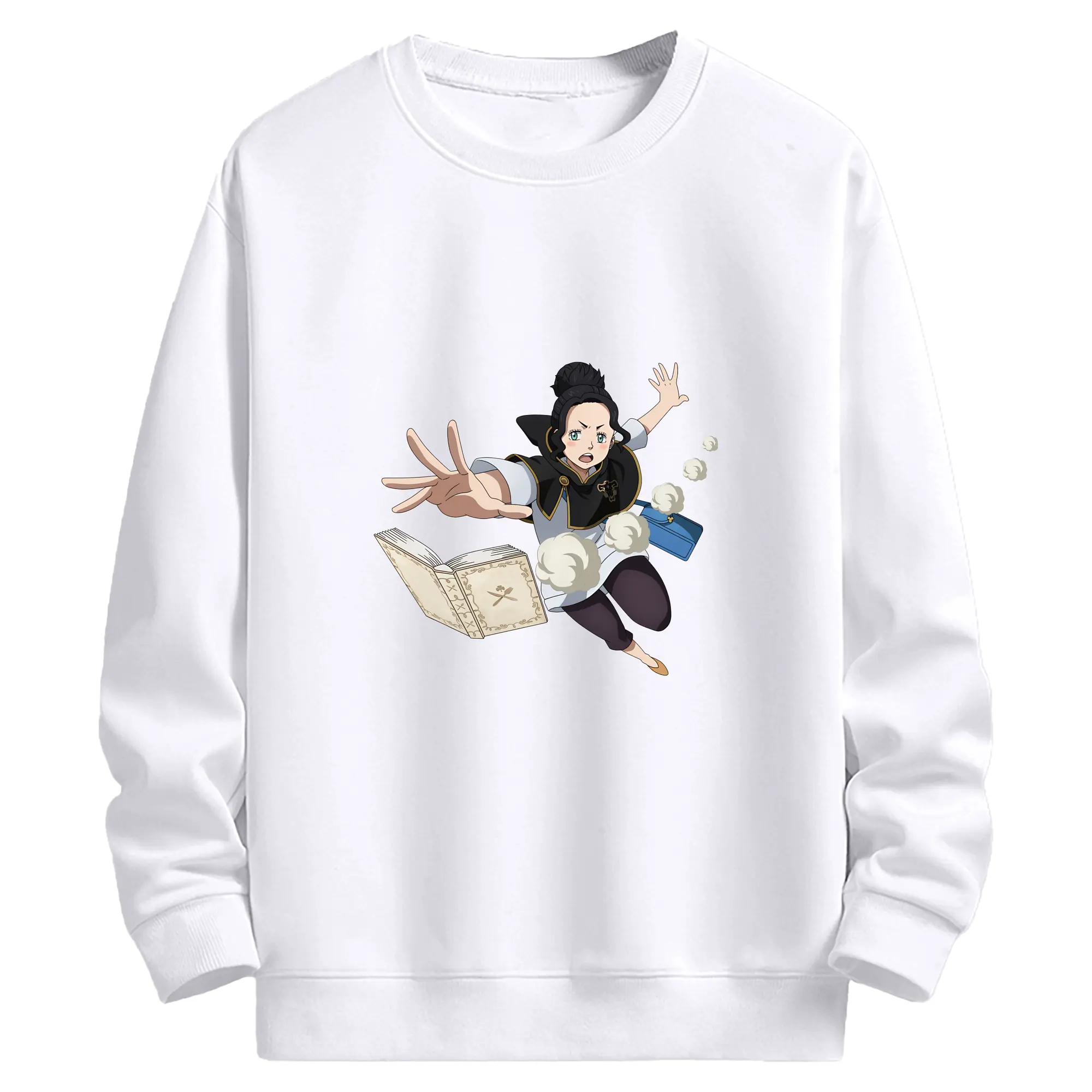 ブラッククローバー グッズ チャーミー・パピットソン - 高品質 クルーネック スウェット ・ コットン59％ ポリエステル41％ ・ ユニセックス 長袖 トレーナー ・ カジュアル デイリー スポーツ 散歩用