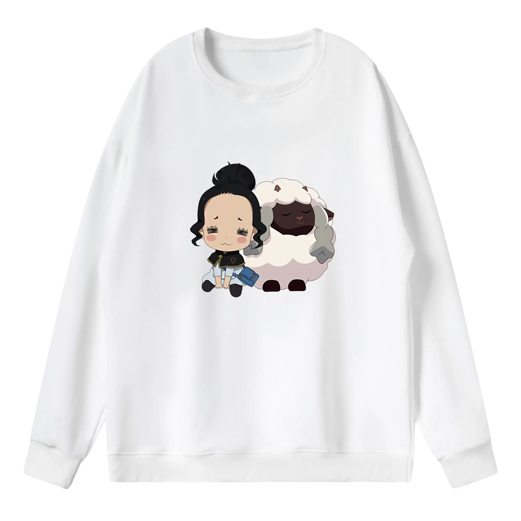 ブラッククローバー グッズ チャーミー・パピットソン - 薄手 クルーネック スウェット 裏毛260g · ポリエステル 春秋向け カジュアル 男女兼用 · トレーナー デイリー スポーツ 散歩に最適