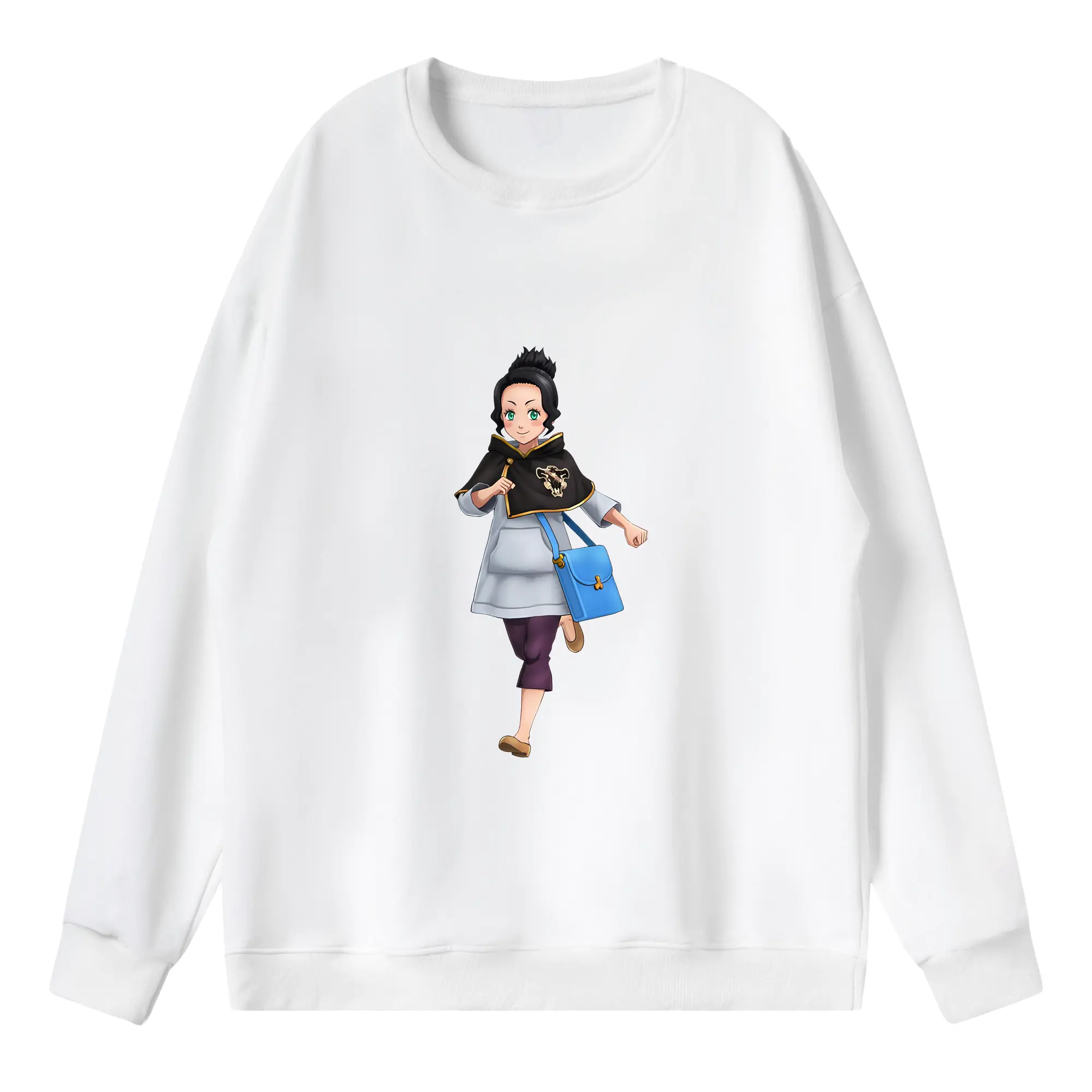 ブラッククローバー グッズ チャーミー・パピットソン - 薄手 クルーネック スウェット 裏毛260g · ポリエステル 春秋向け カジュアル 男女兼用 · トレーナー デイリー スポーツ 散歩に最適