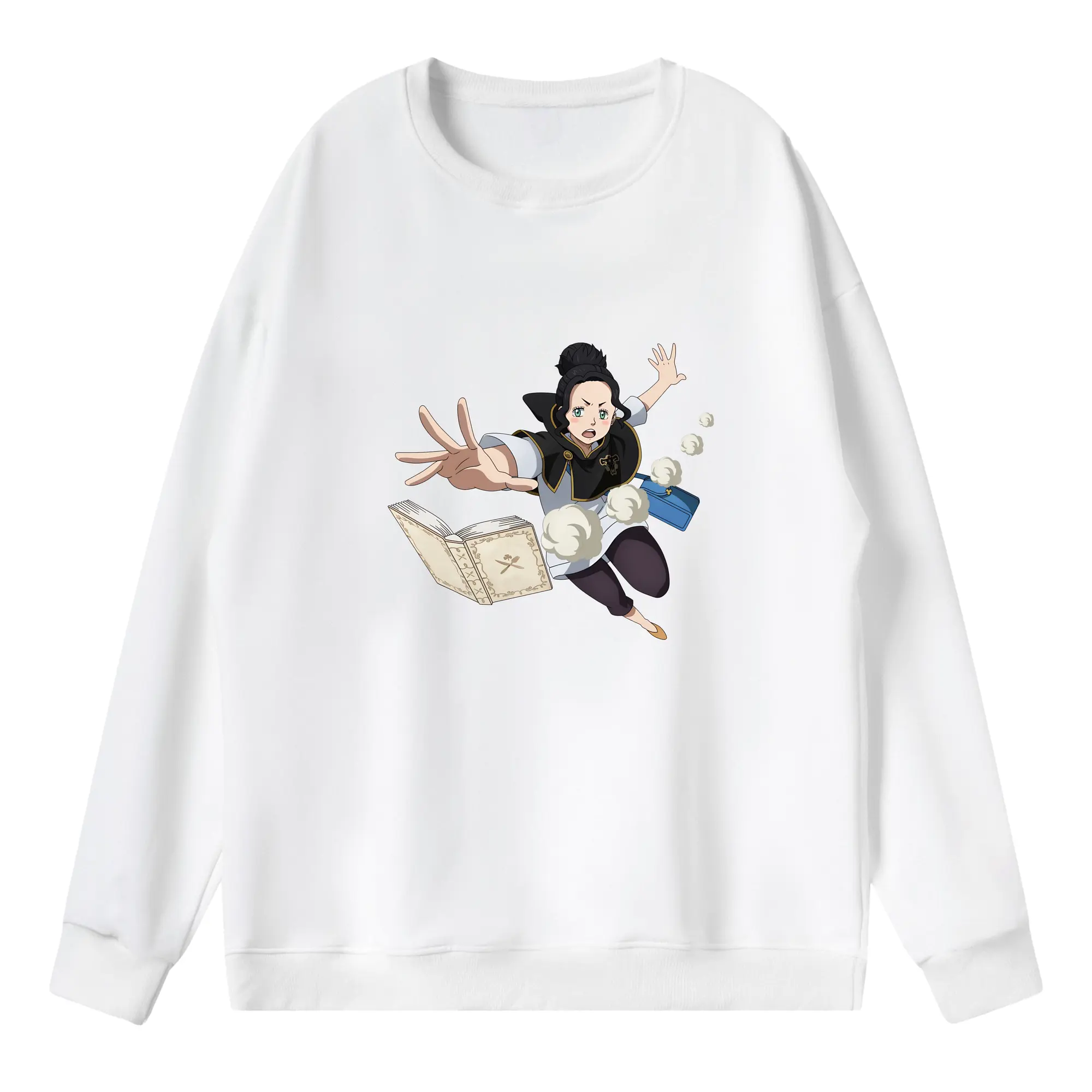 ブラッククローバー グッズ チャーミー・パピットソン - 薄手 クルーネック スウェット 裏毛260g · ポリエステル 春秋向け カジュアル 男女兼用 · トレーナー デイリー スポーツ 散歩に最適