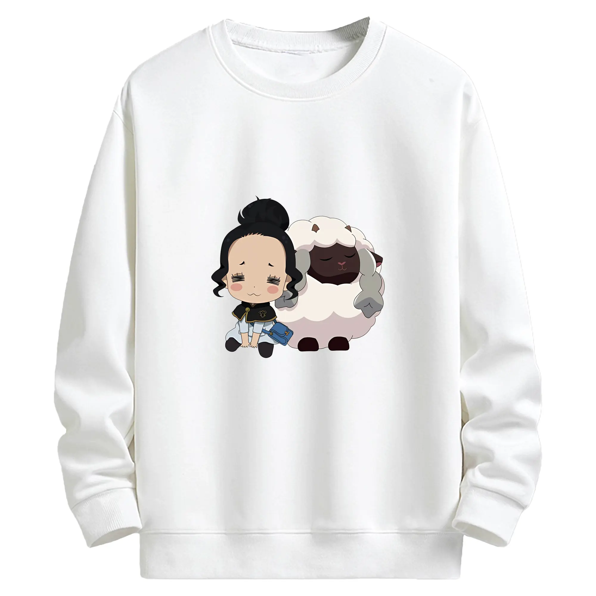 ブラッククローバー グッズ チャーミー・パピットソン - キッズ クルーネックスウェットシャツ ・ フロントプリント ・ 綿80％ ポリエステル20％ ・ 快適 通学 スポーツ 日常使い お散歩用