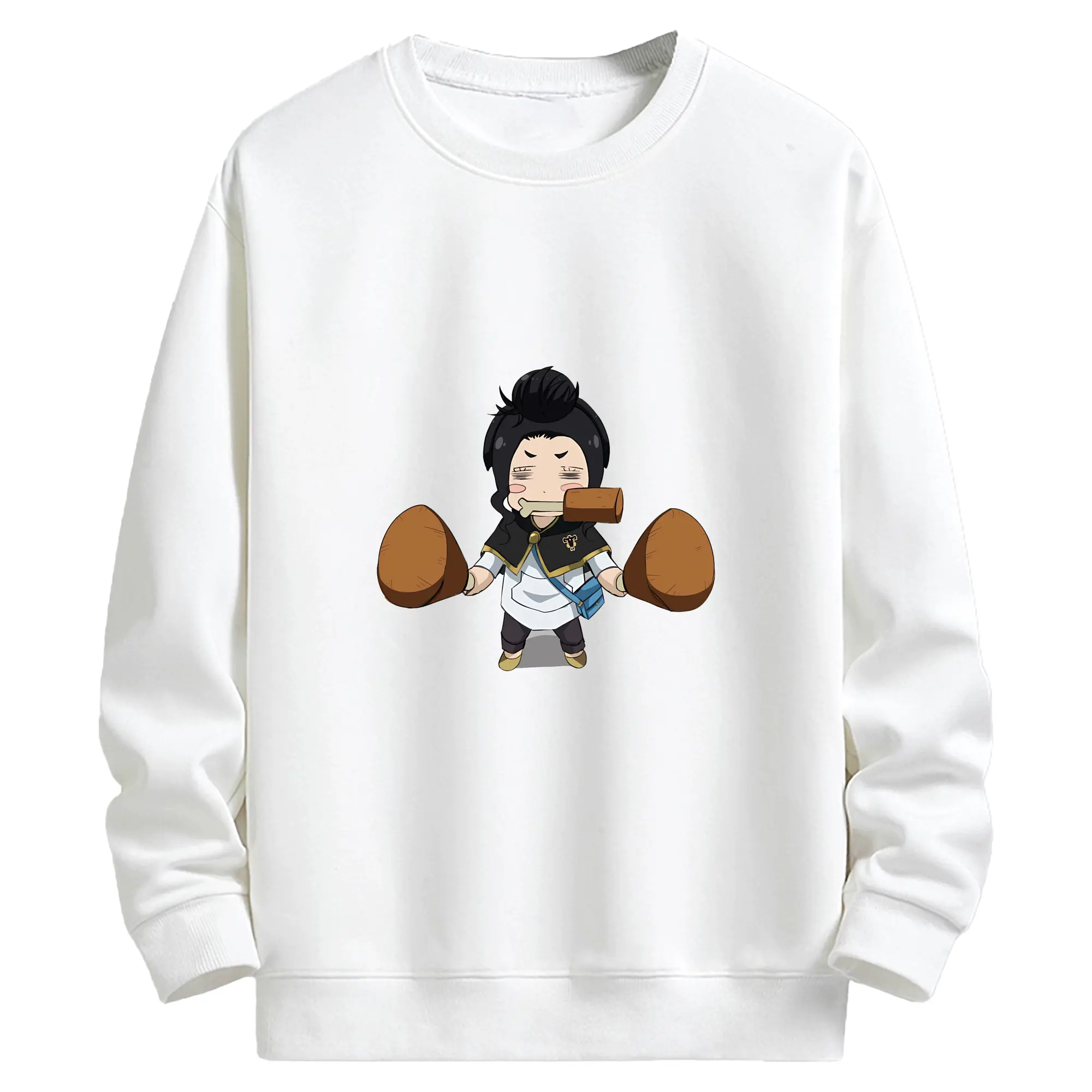 ブラッククローバー グッズ チャーミー・パピットソン - キッズ クルーネックスウェットシャツ ・ フロントプリント ・ 綿80％ ポリエステル20％ ・ 快適 通学 スポーツ 日常使い お散歩用