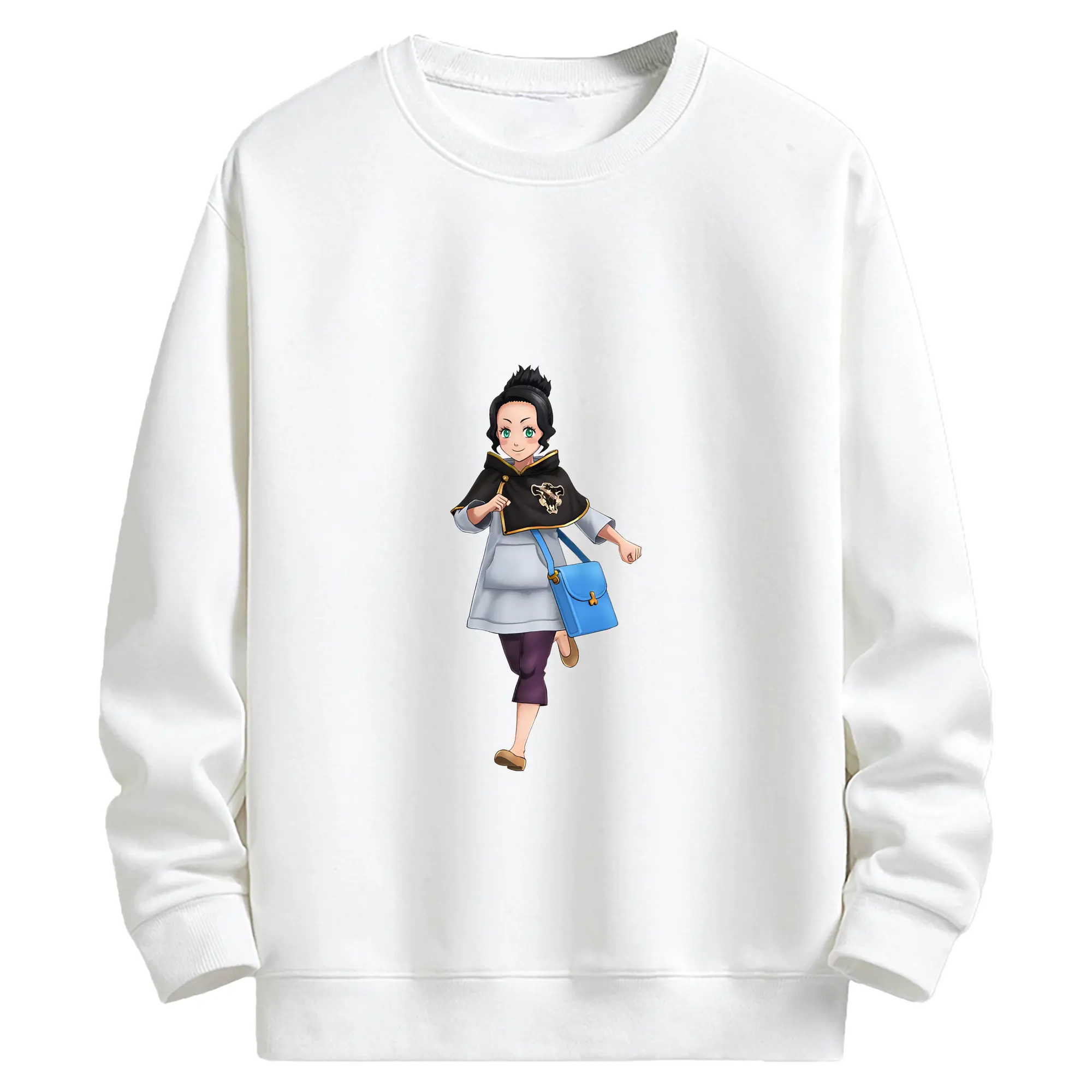 ブラッククローバー グッズ チャーミー・パピットソン - キッズ クルーネックスウェットシャツ ・ フロントプリント ・ 綿80％ ポリエステル20％ ・ 快適 通学 スポーツ 日常使い お散歩用