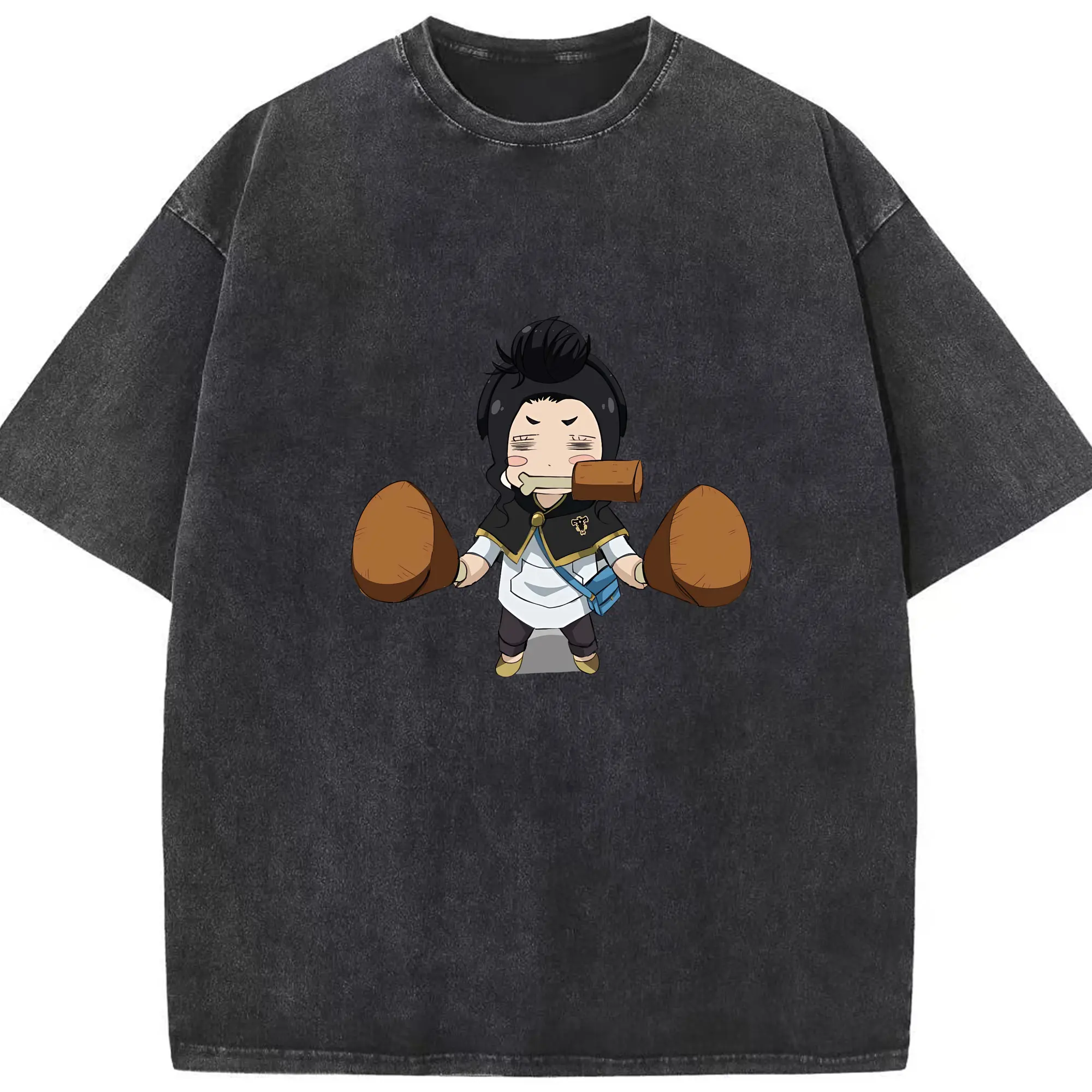 ブラッククローバー グッズ チャーミー・パピットソン - 綿100％ ヴィンテージ風 半袖Tシャツ ・ フロントプリント ・ 柔らか肌触り ・ 通気性 快適 ・ スポーツ カジュアル 外出用