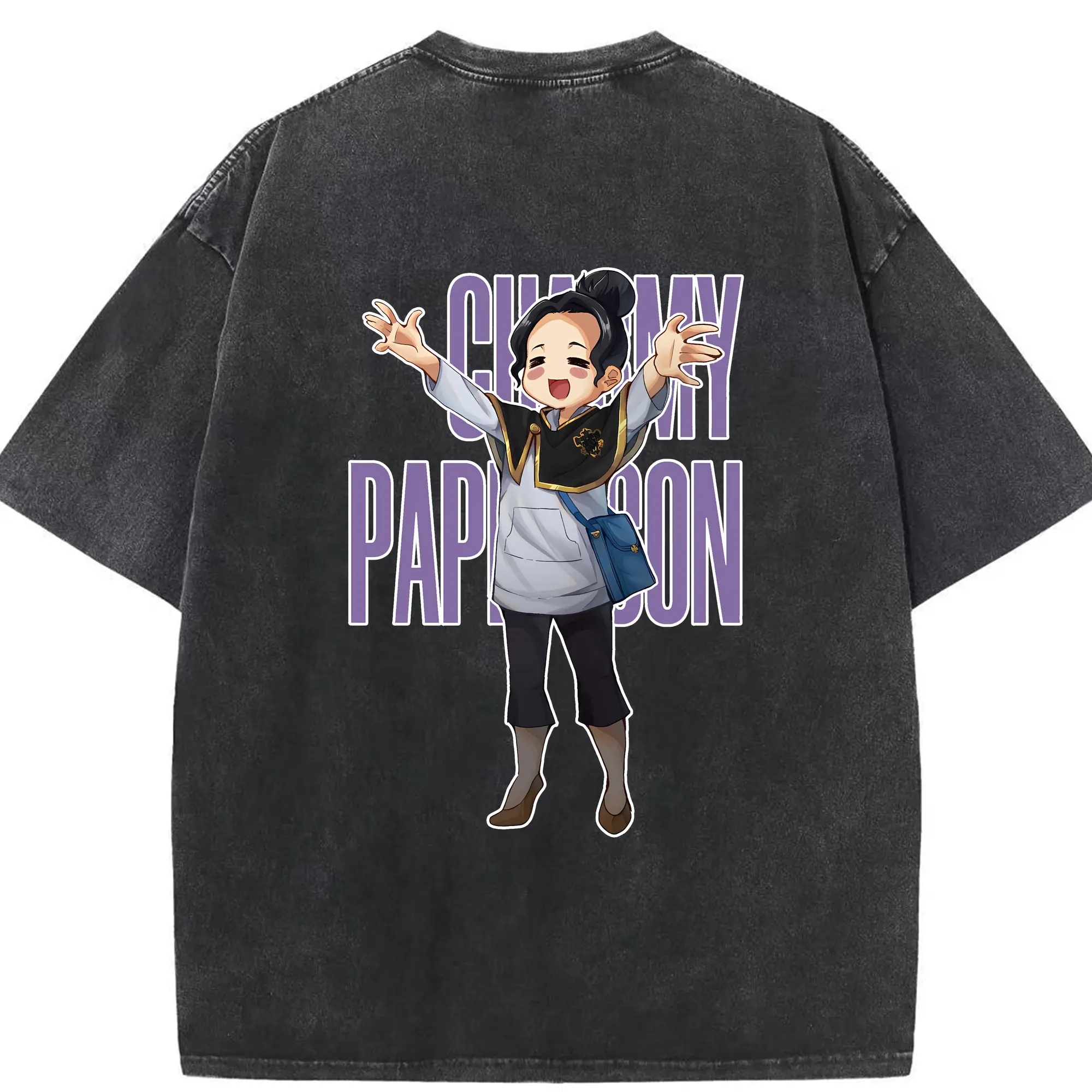 ブラッククローバー グッズ チャーミー・パピットソン - 綿100％ ヴィンテージ風 半袖Tシャツ ・ 背面プリント ・ 柔らか肌触り ・ 通気性 快適 ・ スポーツ カジュアル 外出用