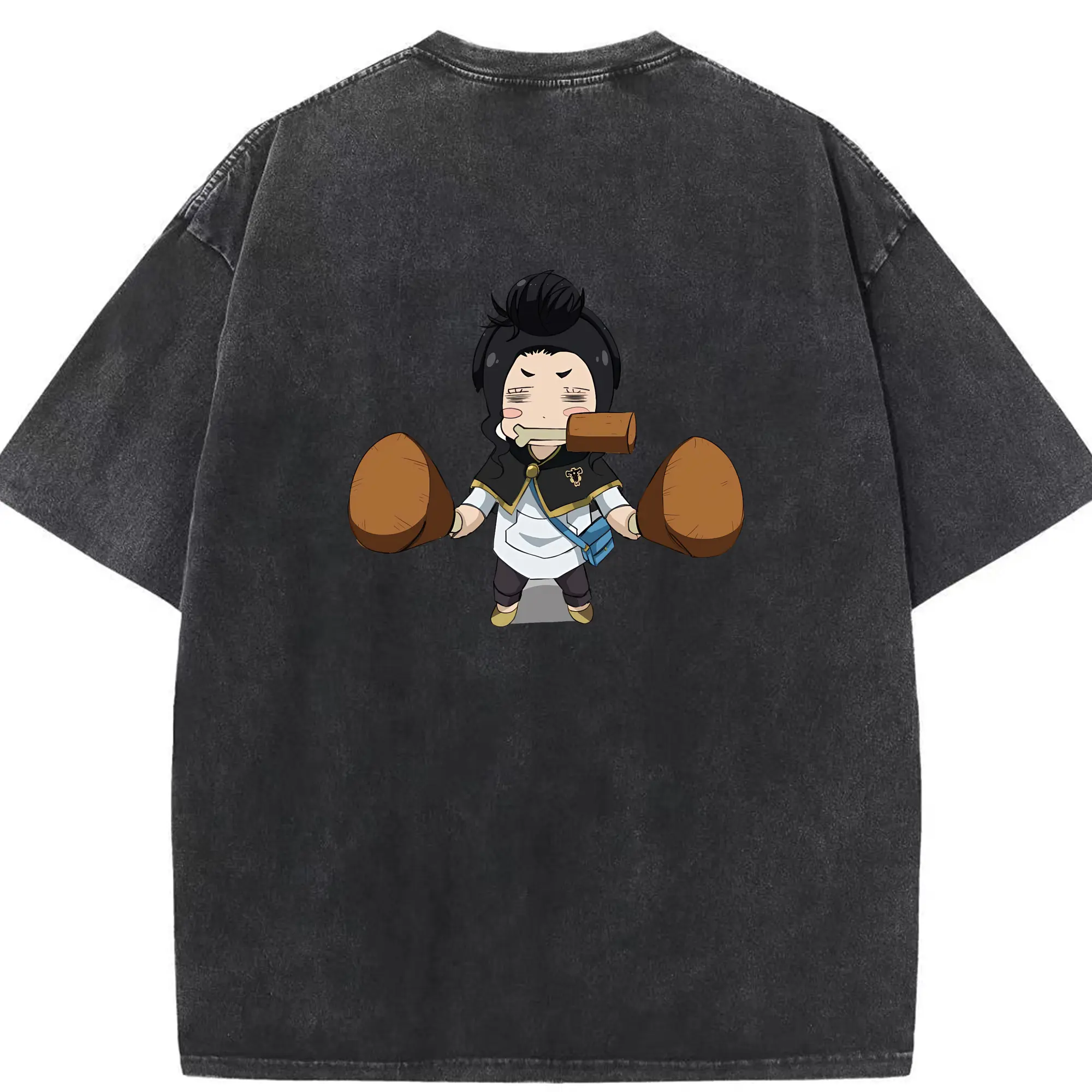 ブラッククローバー グッズ チャーミー・パピットソン - 綿100％ ヴィンテージ風 半袖Tシャツ ・ 背面プリント ・ 柔らか肌触り ・ 通気性 快適 ・ スポーツ カジュアル 外出用