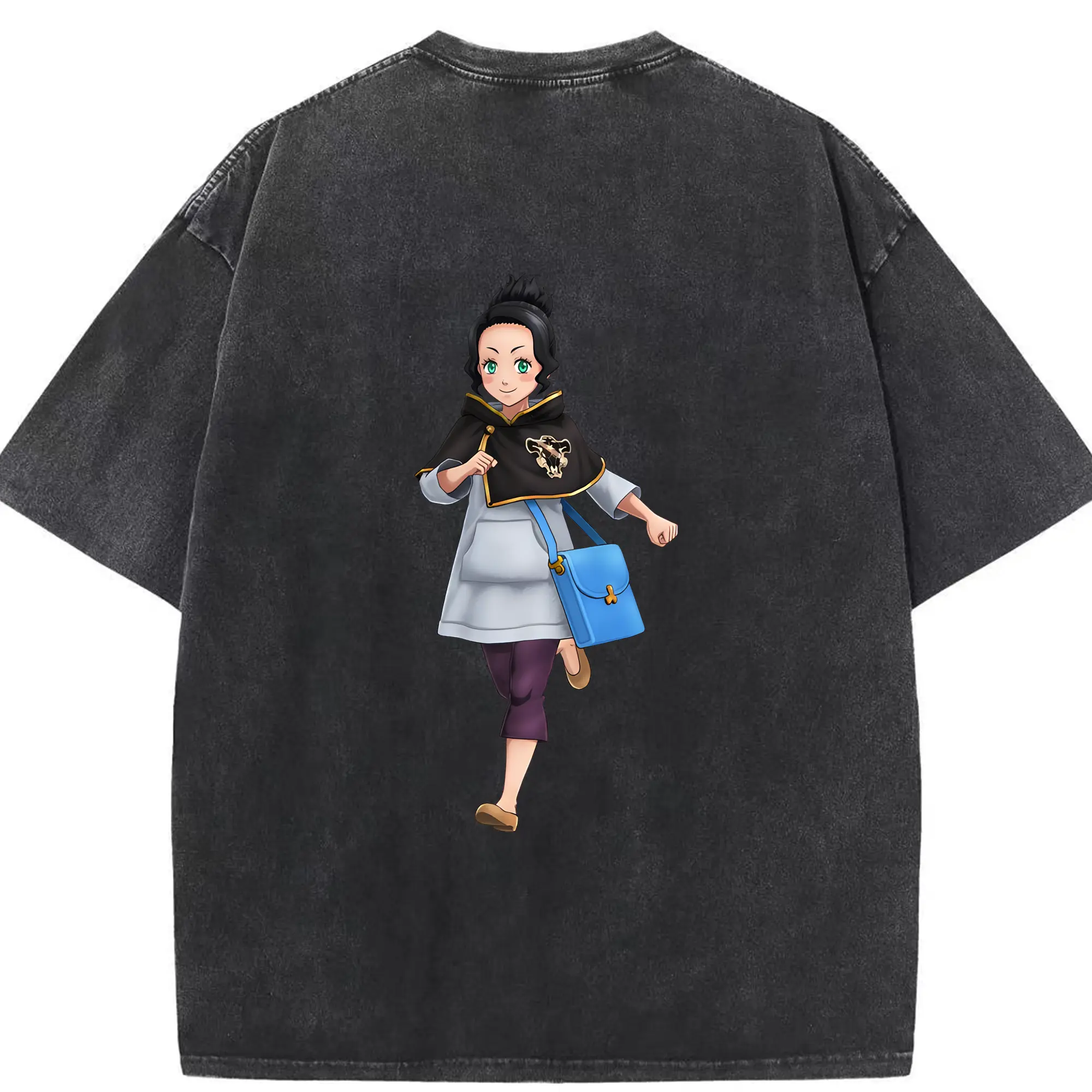 ブラッククローバー グッズ チャーミー・パピットソン - 綿100％ ヴィンテージ風 半袖Tシャツ ・ 背面プリント ・ 柔らか肌触り ・ 通気性 快適 ・ スポーツ カジュアル 外出用