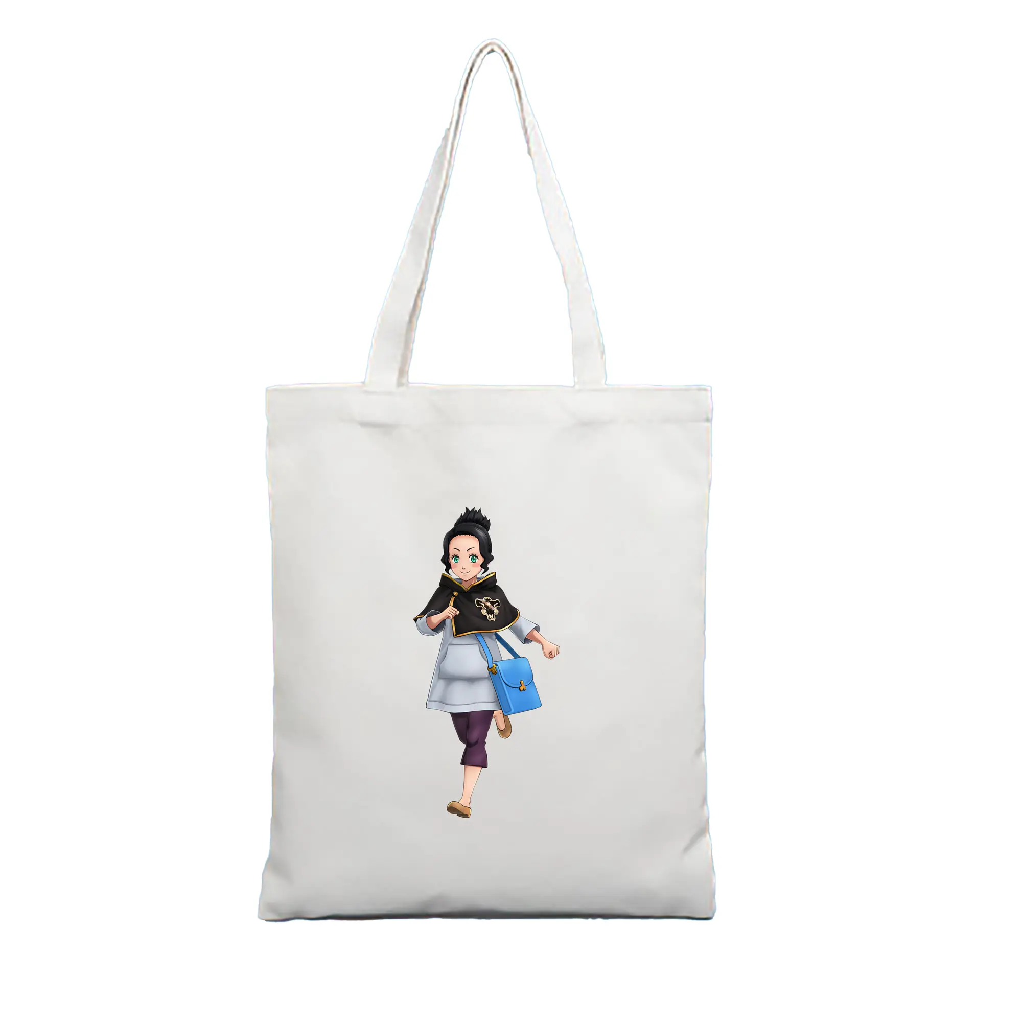 ブラッククローバー グッズ チャーミー・パピットソン - 縦型キャンバス手提げバッグ（トートバッグ） ・ キャンバス素材 ・ ショッピング用 ・ 軽量 丈夫 お手入れ簡単