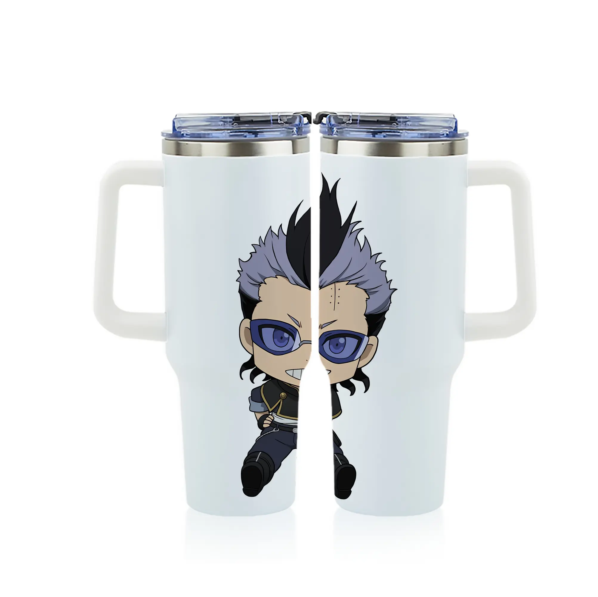 ブラッククローバー グッズ マグナ・スウィング - 1200mL フルプリント車用タンブラー ・ 304ステンレス 内側 ・ 201ステンレス 外側 ・ 保温 保冷 ・ 通勤 ドライブ アウトドア用