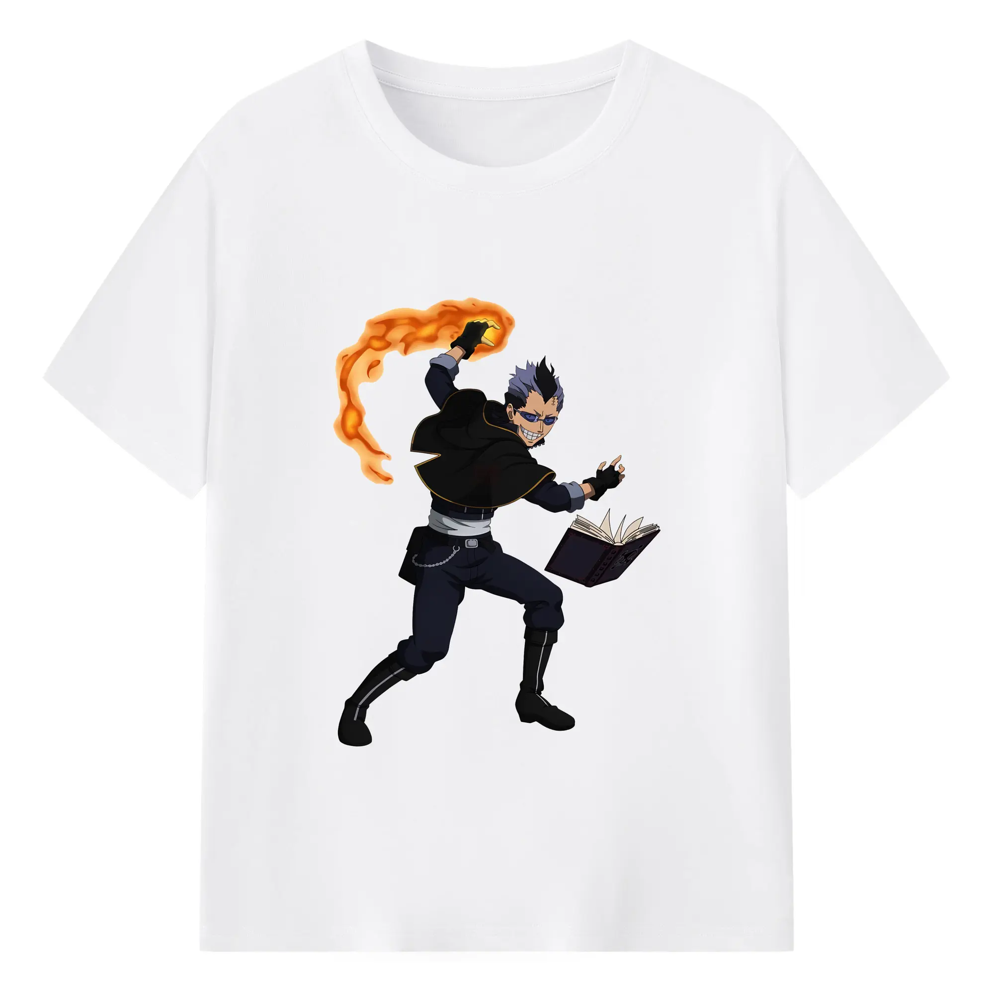 ブラッククローバー グッズ マグナ・スウィング - 綿100％ 半袖Tシャツ ・ フロントプリント ・ 快適 通気性 ・ 日常使い 散歩 スポーツ用