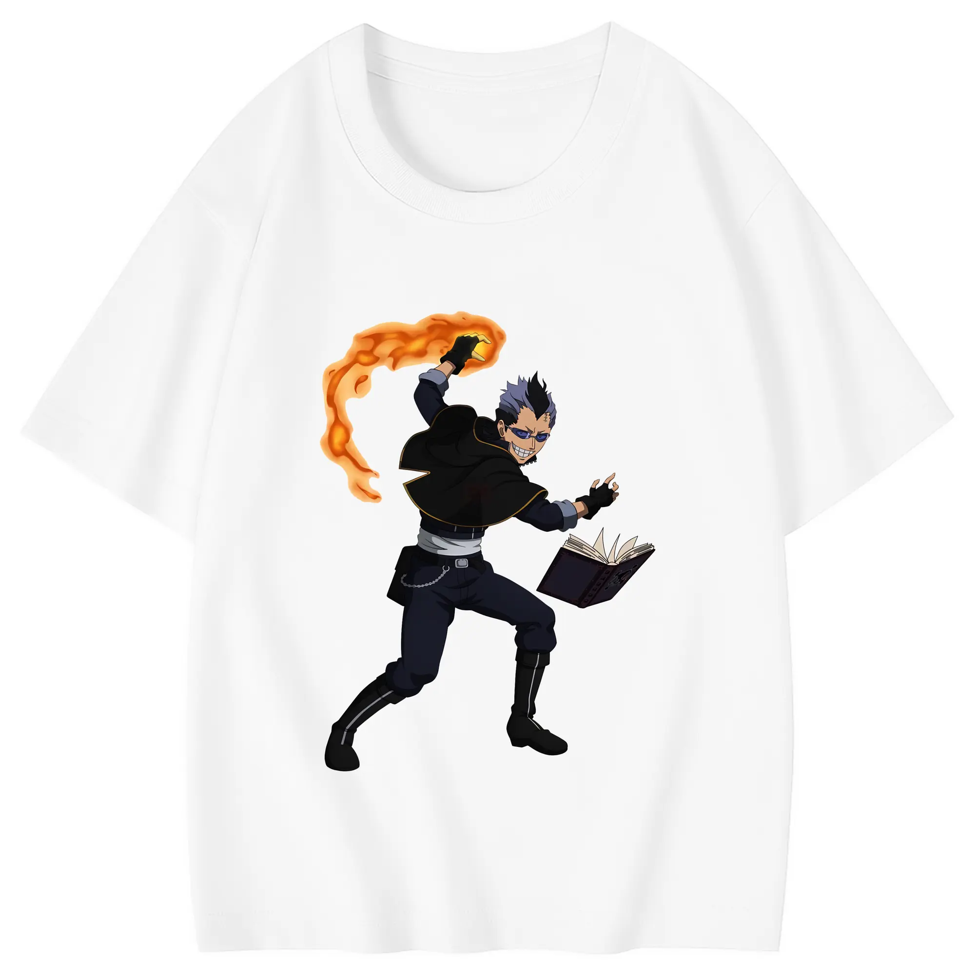 ブラッククローバー グッズ マグナ・スウィング - 綿100％ キッズTシャツ ・ フロントプリント ・ 快適 通気性 ・ スポーツ カジュアル 散歩用