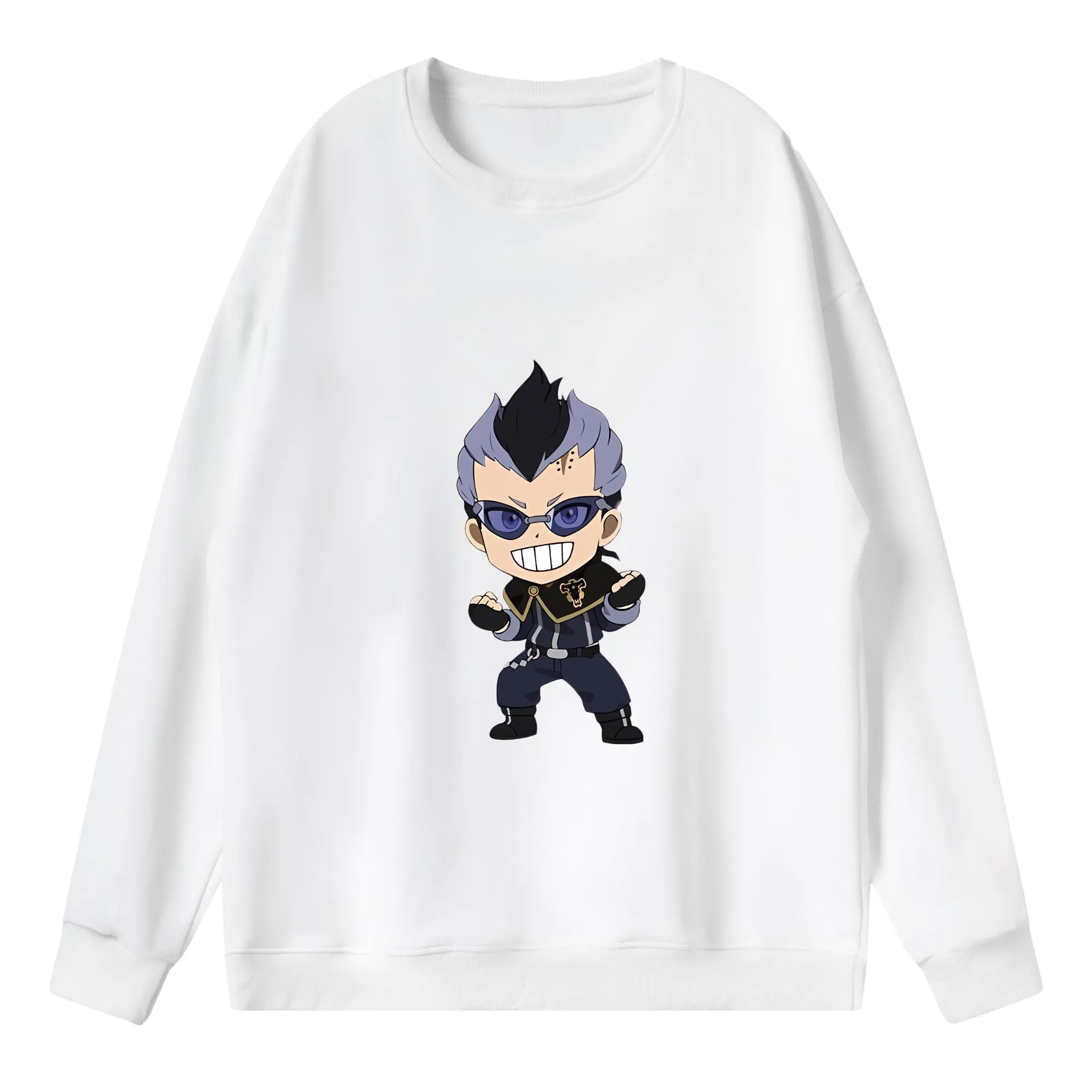 ブラッククローバー グッズ マグナ・スウィング - 薄手 クルーネック スウェット 裏毛260g · ポリエステル 春秋向け カジュアル 男女兼用 · トレーナー デイリー スポーツ 散歩に最適