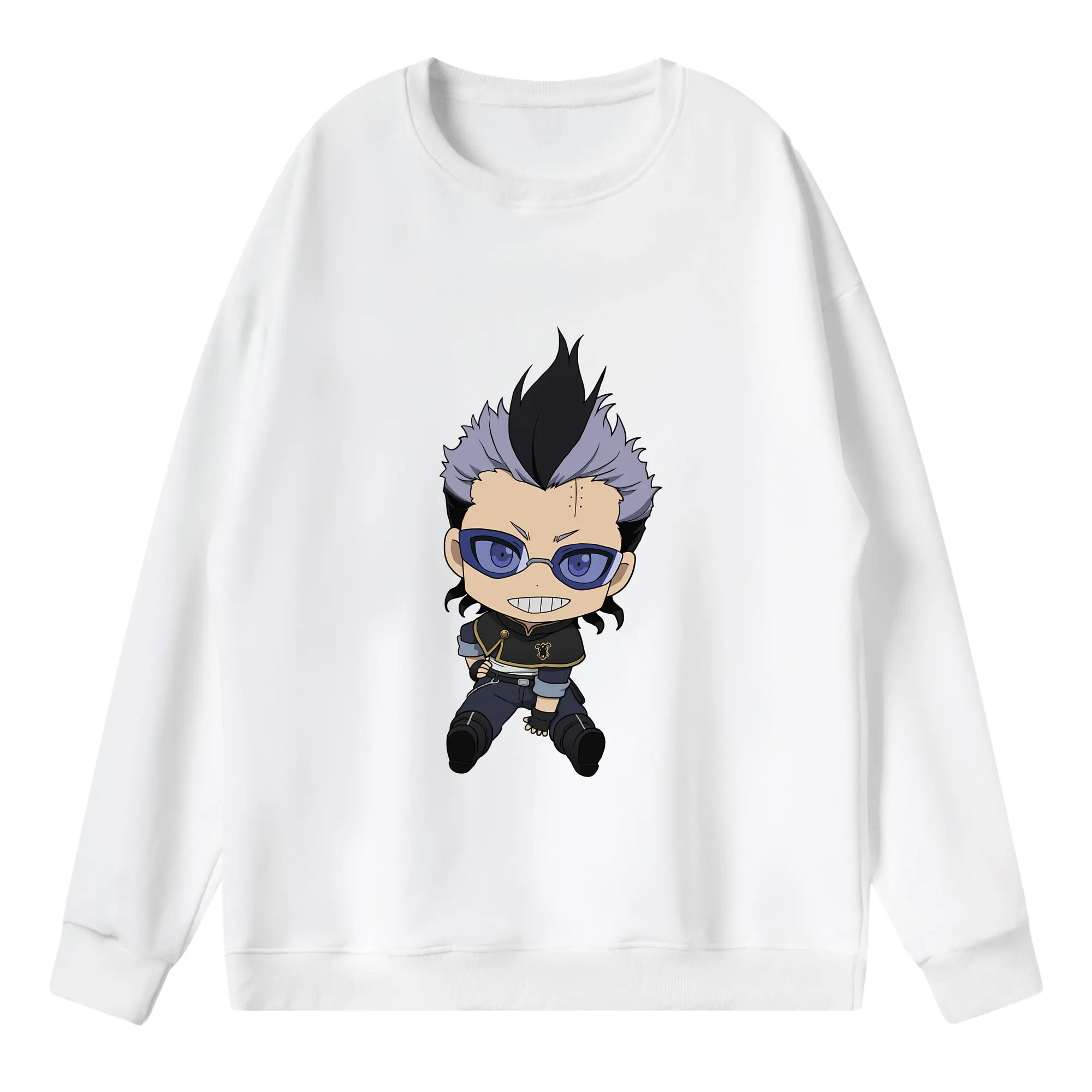 ブラッククローバー グッズ マグナ・スウィング - 薄手 クルーネック スウェット 裏毛260g · ポリエステル 春秋向け カジュアル 男女兼用 · トレーナー デイリー スポーツ 散歩に最適