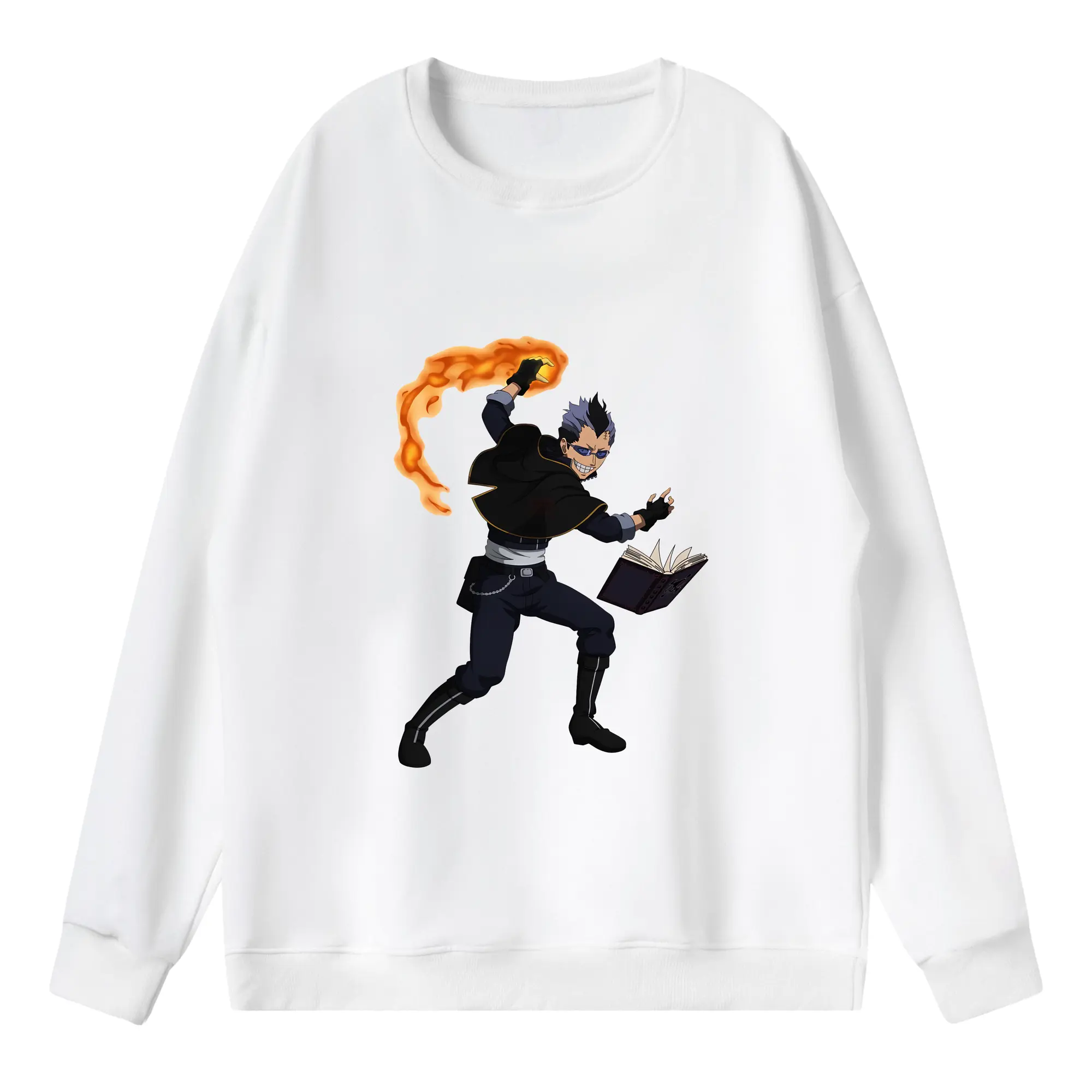 ブラッククローバー グッズ マグナ・スウィング - 薄手 クルーネック スウェット 裏毛260g · ポリエステル 春秋向け カジュアル 男女兼用 · トレーナー デイリー スポーツ 散歩に最適