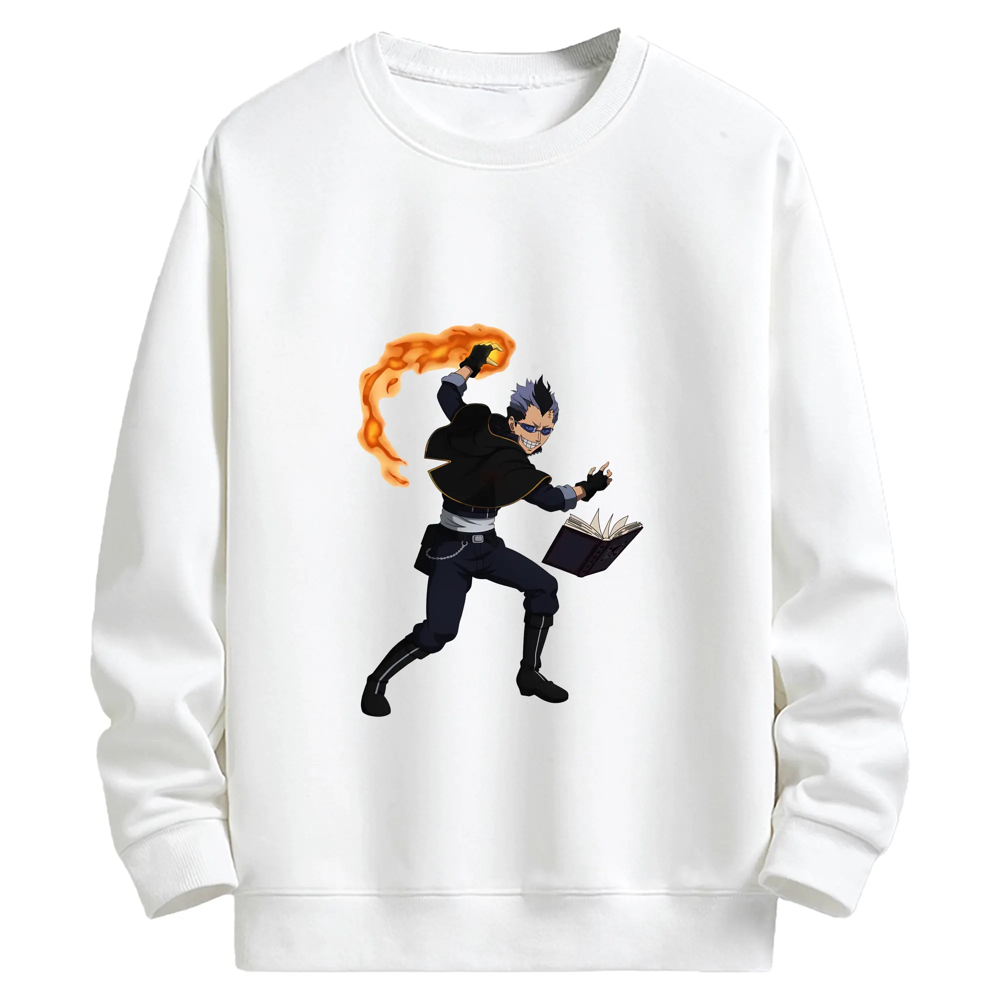 ブラッククローバー グッズ マグナ・スウィング - キッズ クルーネックスウェットシャツ ・ フロントプリント ・ 綿80％ ポリエステル20％ ・ 快適 通学 スポーツ 日常使い お散歩用