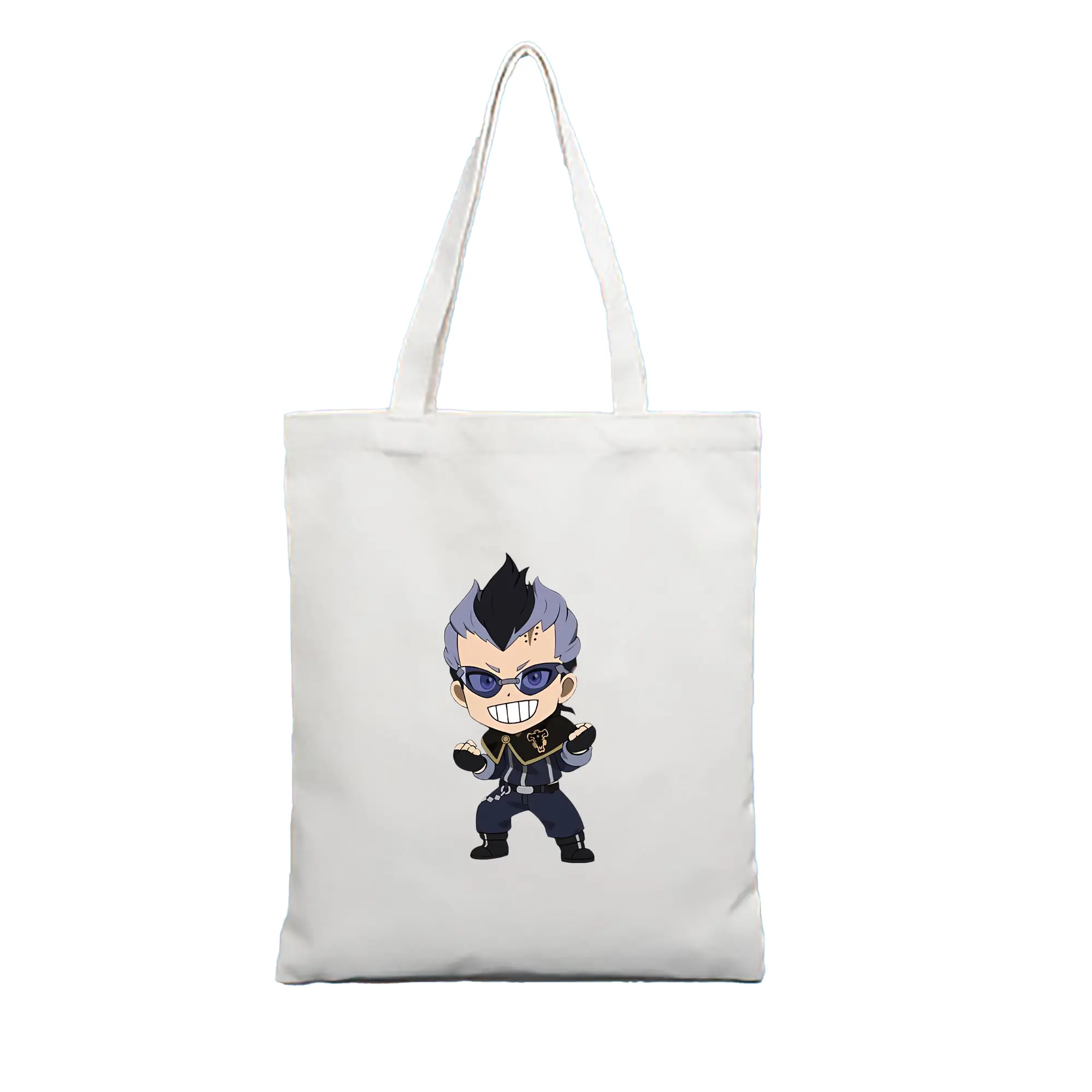 ブラッククローバー グッズ マグナ・スウィング - 縦型キャンバス手提げバッグ（トートバッグ） ・ キャンバス素材 ・ ショッピング用 ・ 軽量 丈夫 お手入れ簡単