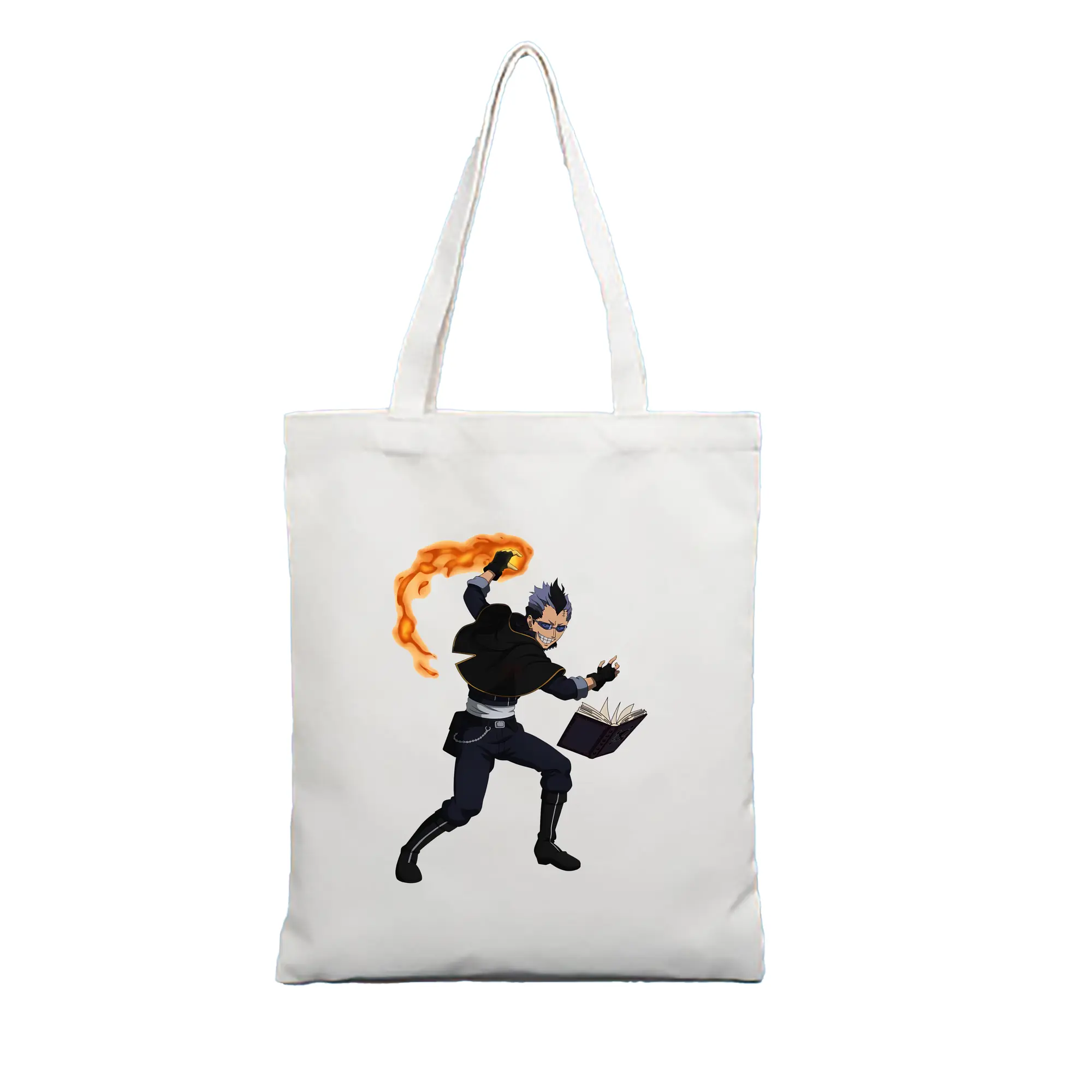 ブラッククローバー グッズ マグナ・スウィング - 縦型キャンバス手提げバッグ（トートバッグ） ・ キャンバス素材 ・ ショッピング用 ・ 軽量 丈夫 お手入れ簡単