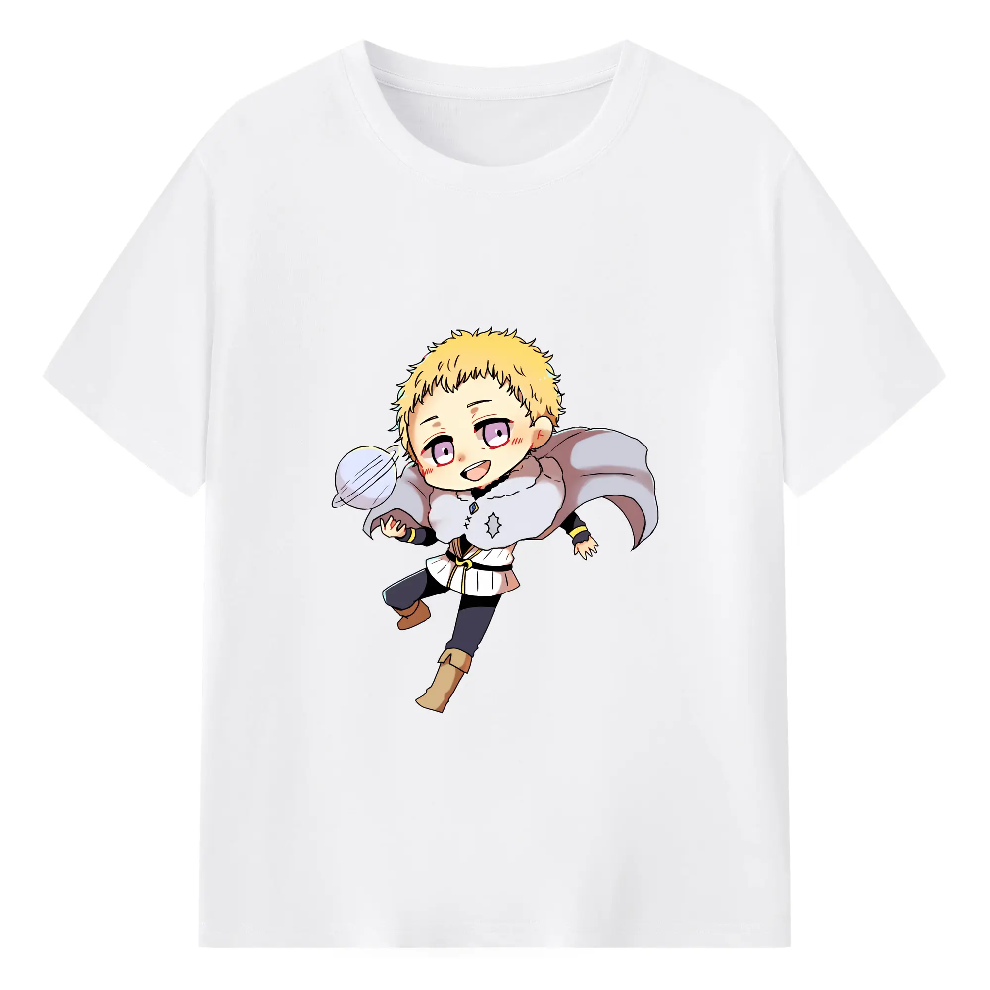 ブラッククローバー グッズ ユリウス・ノヴァクロノ - 綿100％ 半袖Tシャツ ・ フロントプリント ・ 快適 通気性 ・ 日常使い 散歩 スポーツ用