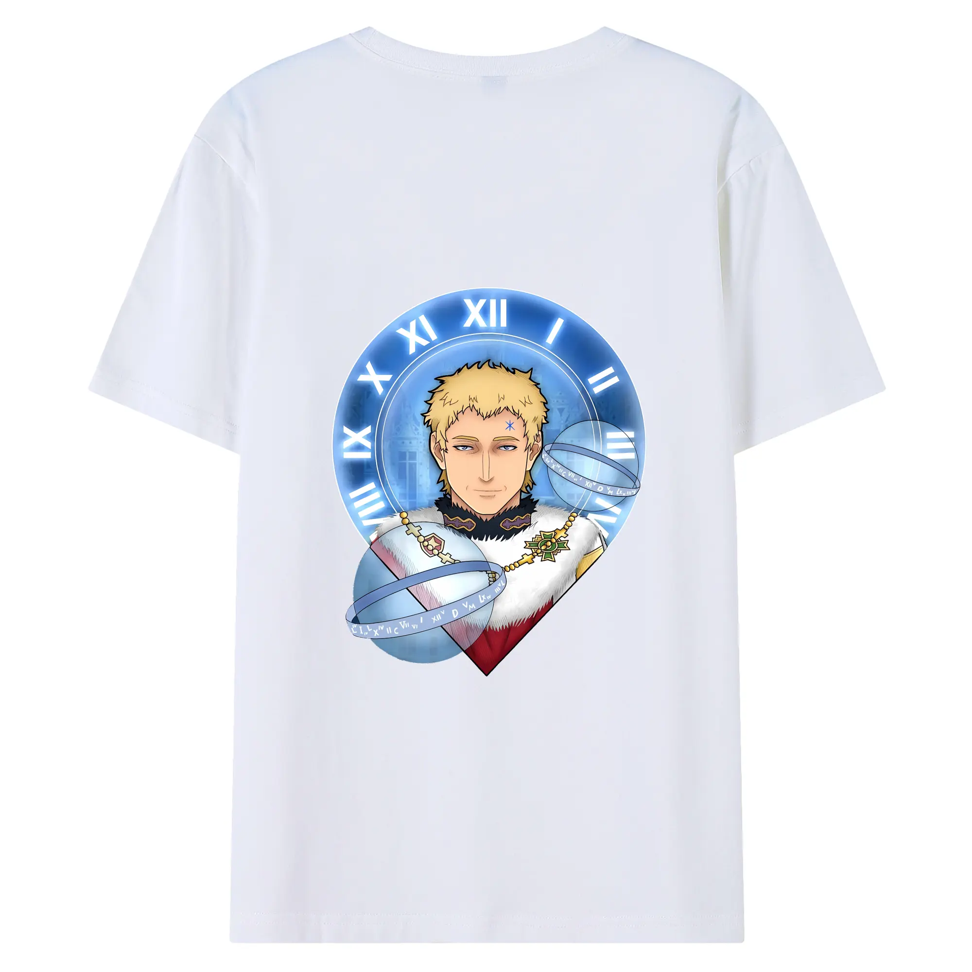 ブラッククローバー グッズ ユリウス・ノヴァクロノ - 綿100％ 半袖Tシャツ ・ バックプリント ・ 快適 通気性 ・ 日常使い 散歩 スポーツ用