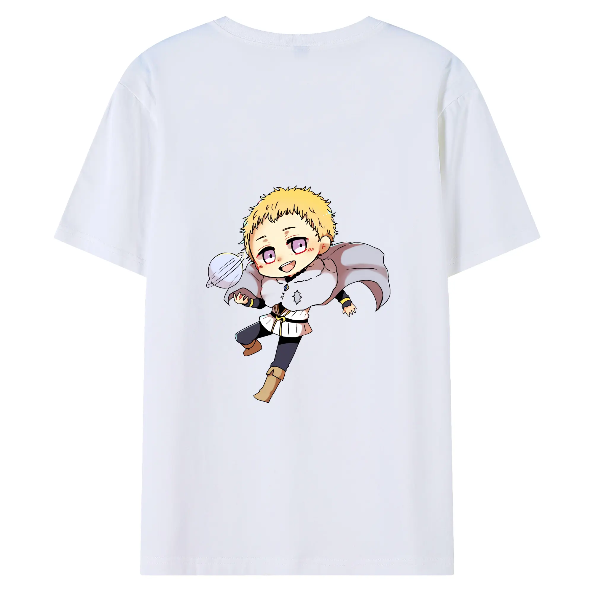 ブラッククローバー グッズ ユリウス・ノヴァクロノ - 綿100％ 半袖Tシャツ ・ バックプリント ・ 快適 通気性 ・ 日常使い 散歩 スポーツ用