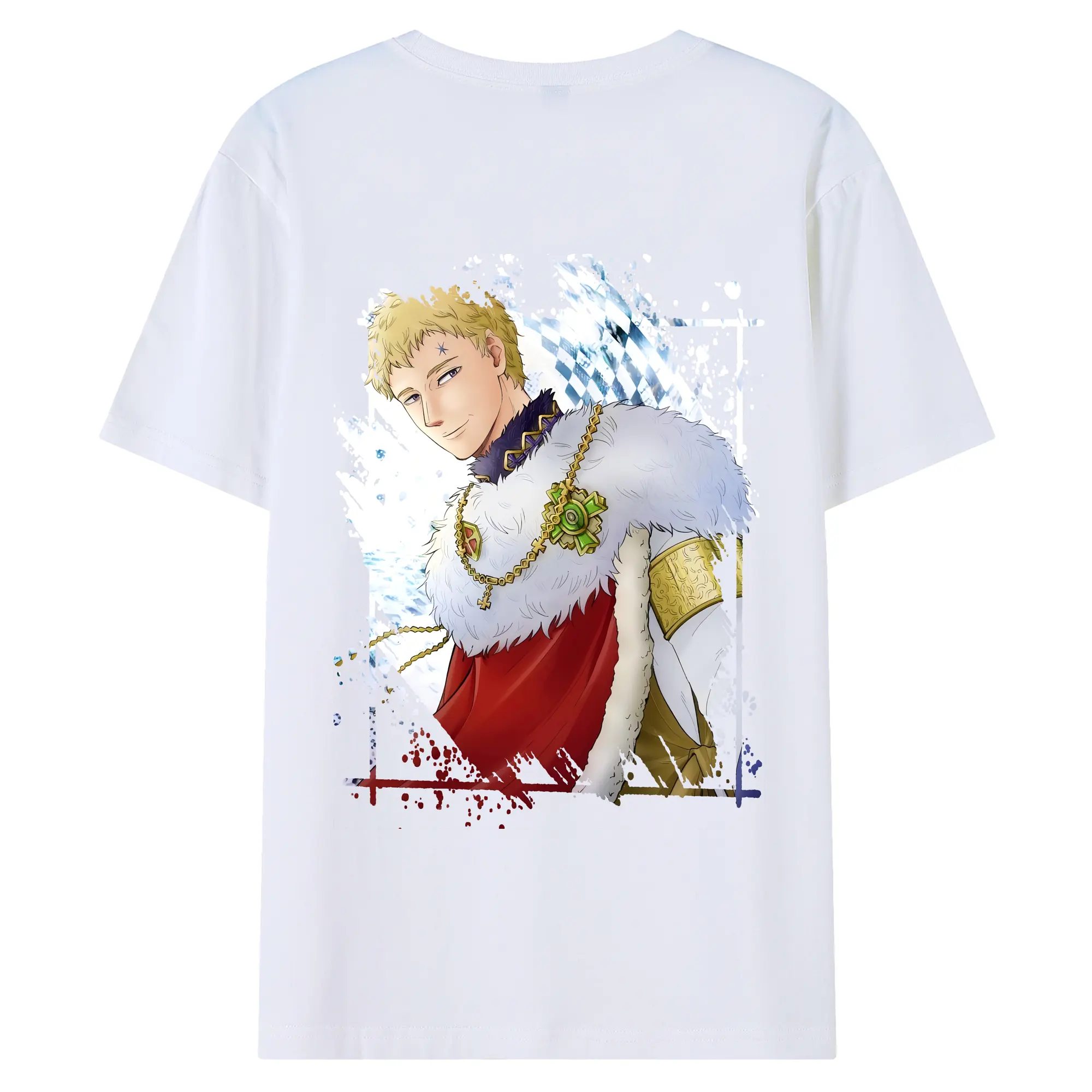 ブラッククローバー グッズ ユリウス・ノヴァクロノ - 綿100％ 半袖Tシャツ ・ バックプリント ・ 快適 通気性 ・ 日常使い 散歩 スポーツ用