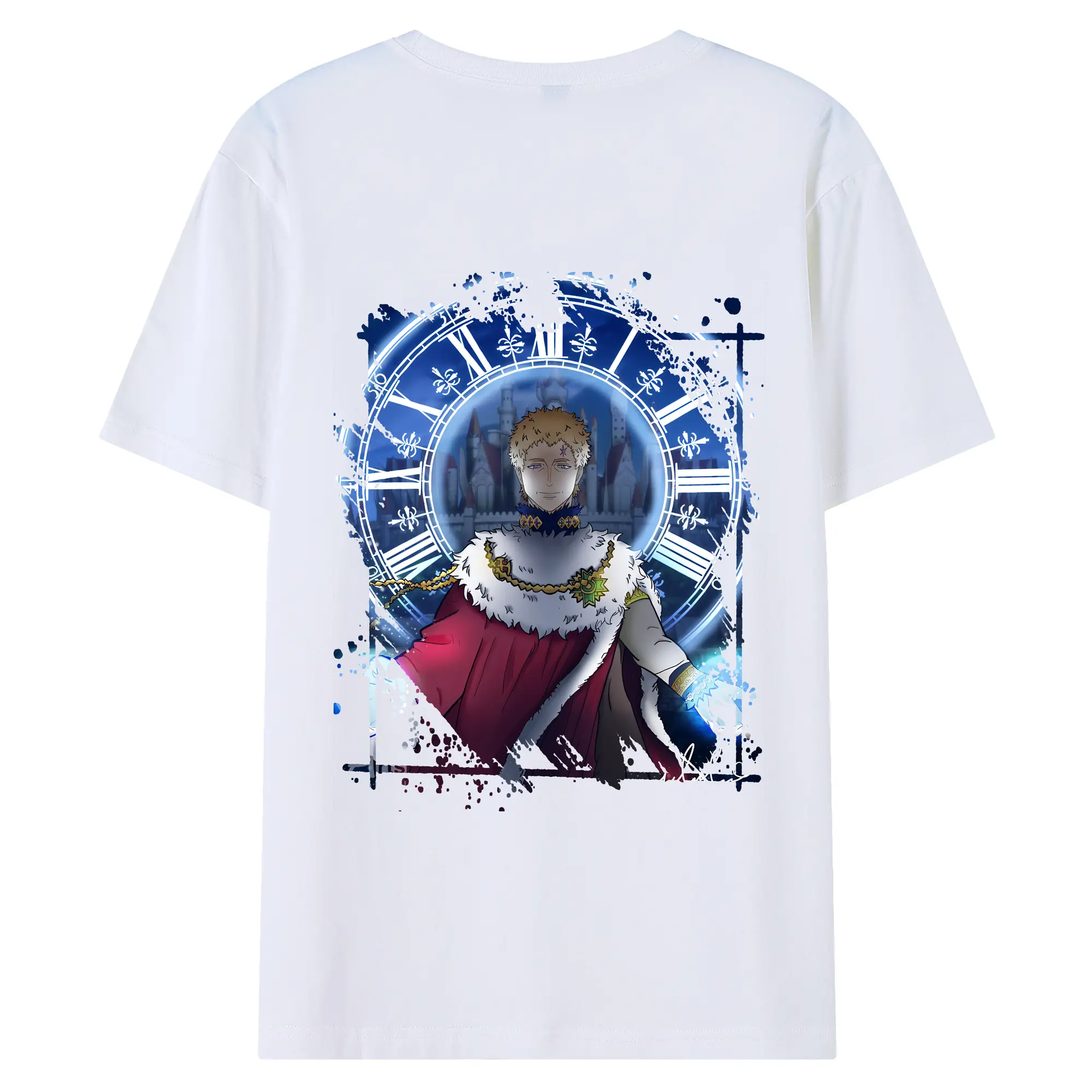 ブラッククローバー グッズ ユリウス・ノヴァクロノ - 綿100％ 半袖Tシャツ ・ バックプリント ・ 快適 通気性 ・ 日常使い 散歩 スポーツ用