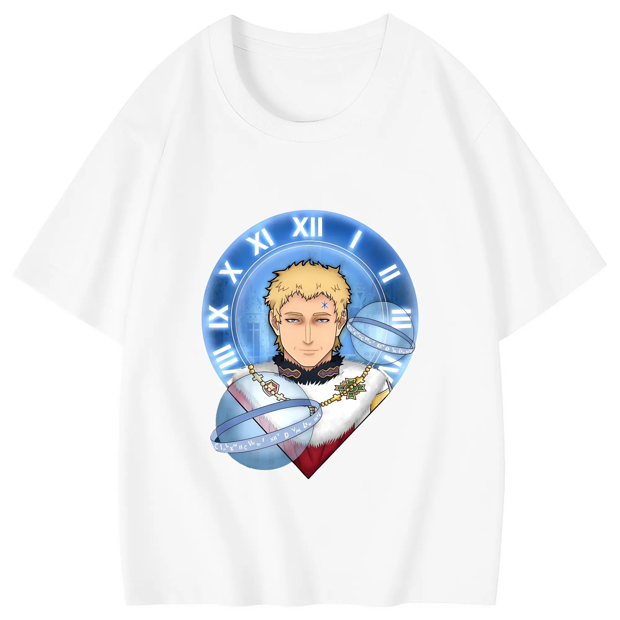 ブラッククローバー グッズ ユリウス・ノヴァクロノ - 綿100％ キッズTシャツ ・ フロントプリント ・ 快適 通気性 ・ スポーツ カジュアル 散歩用