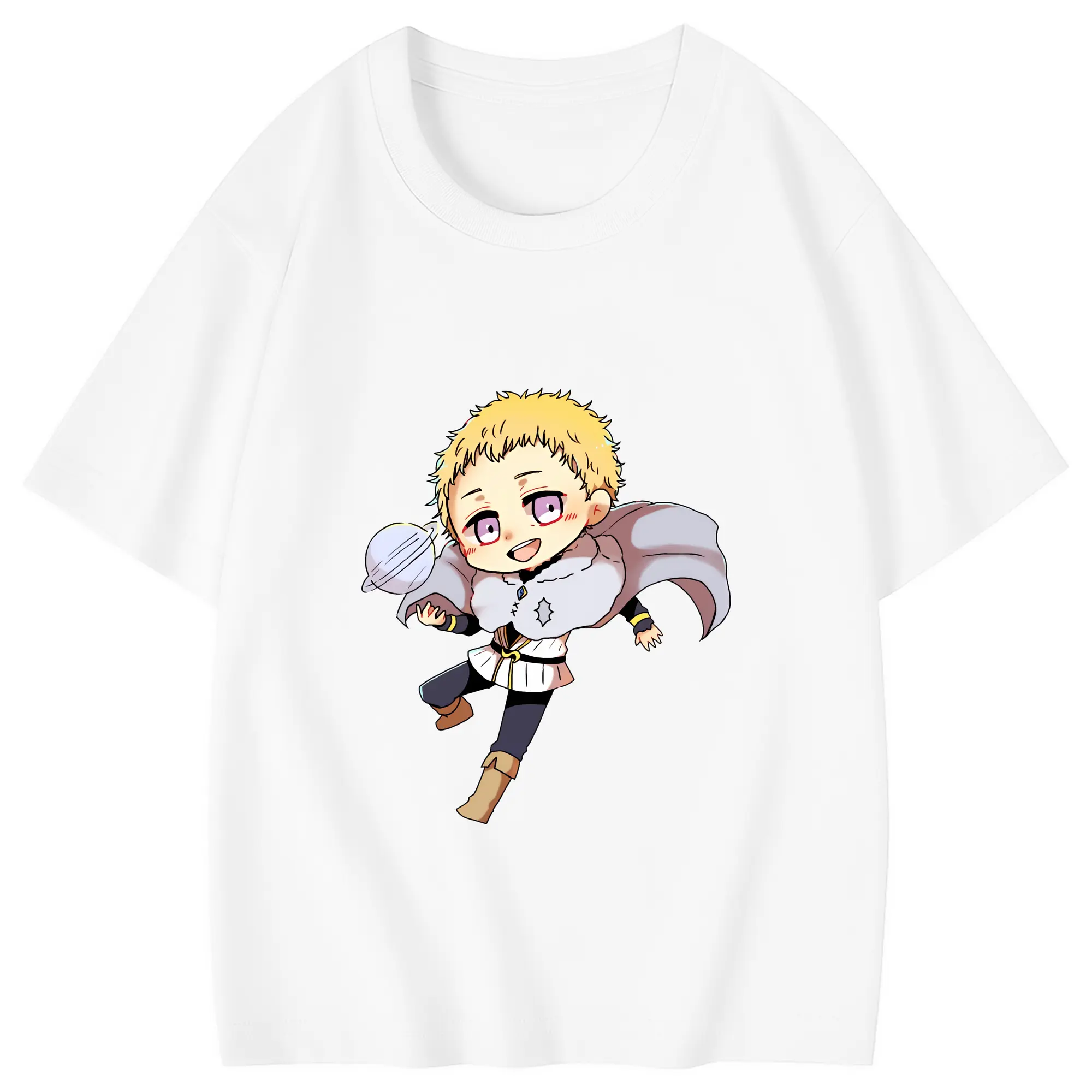 ブラッククローバー グッズ ユリウス・ノヴァクロノ - 綿100％ キッズTシャツ ・ フロントプリント ・ 快適 通気性 ・ スポーツ カジュアル 散歩用
