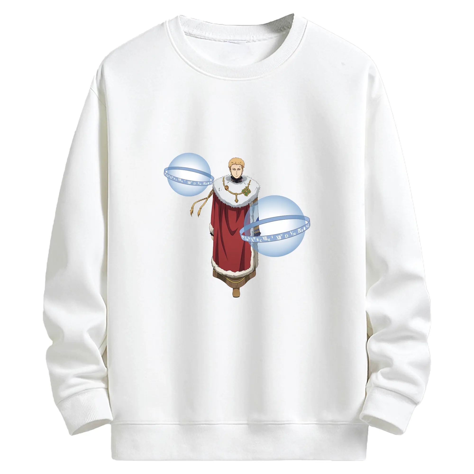 ブラッククローバー グッズ ユリウス・ノヴァクロノ - キッズ クルーネックスウェットシャツ ・ フロントプリント ・ 綿80％ ポリエステル20％ ・ 快適 通学 スポーツ 日常使い お散歩用