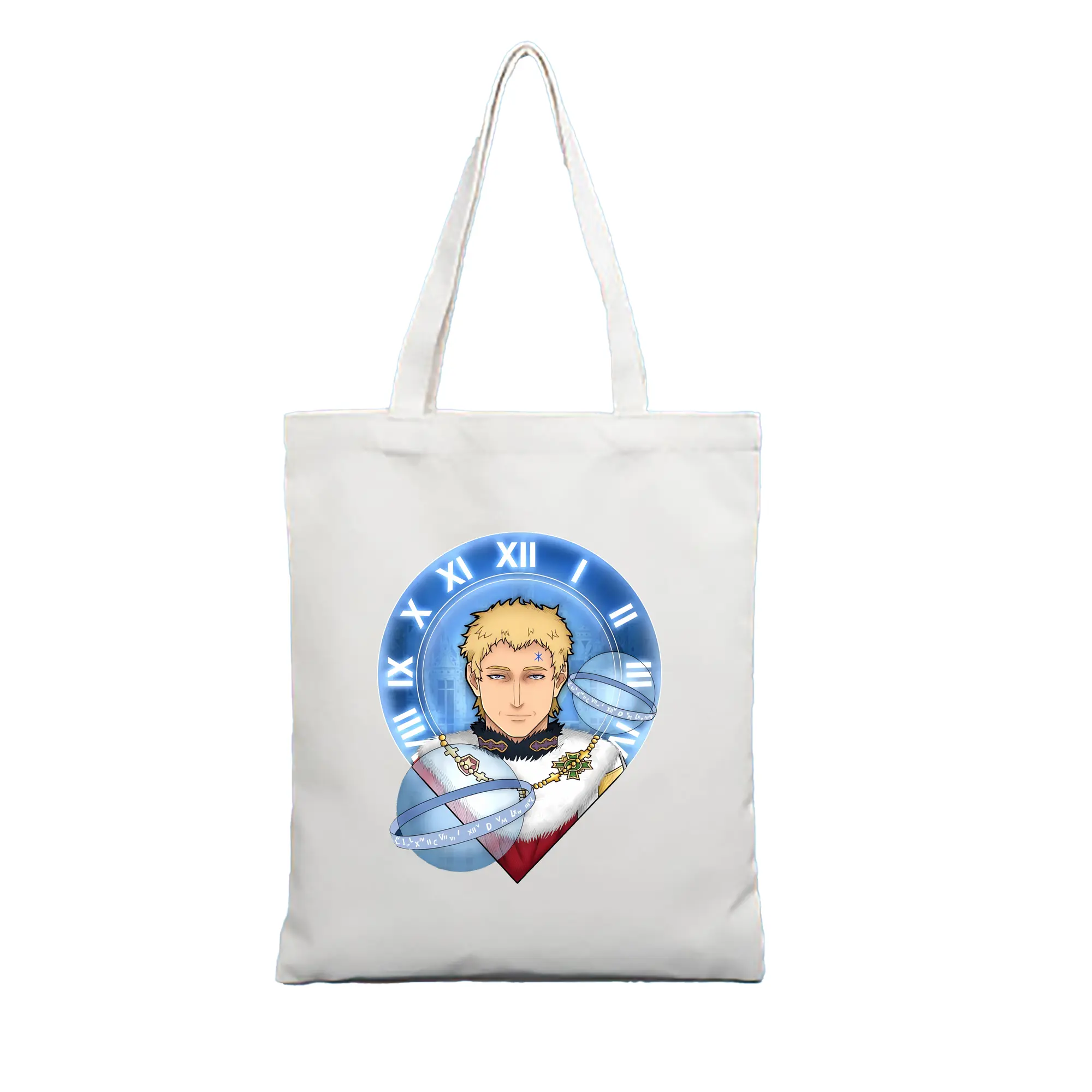 ブラッククローバー グッズ ユリウス・ノヴァクロノ - 縦型キャンバス手提げバッグ（トートバッグ） ・ キャンバス素材 ・ ショッピング用 ・ 軽量 丈夫 お手入れ簡単