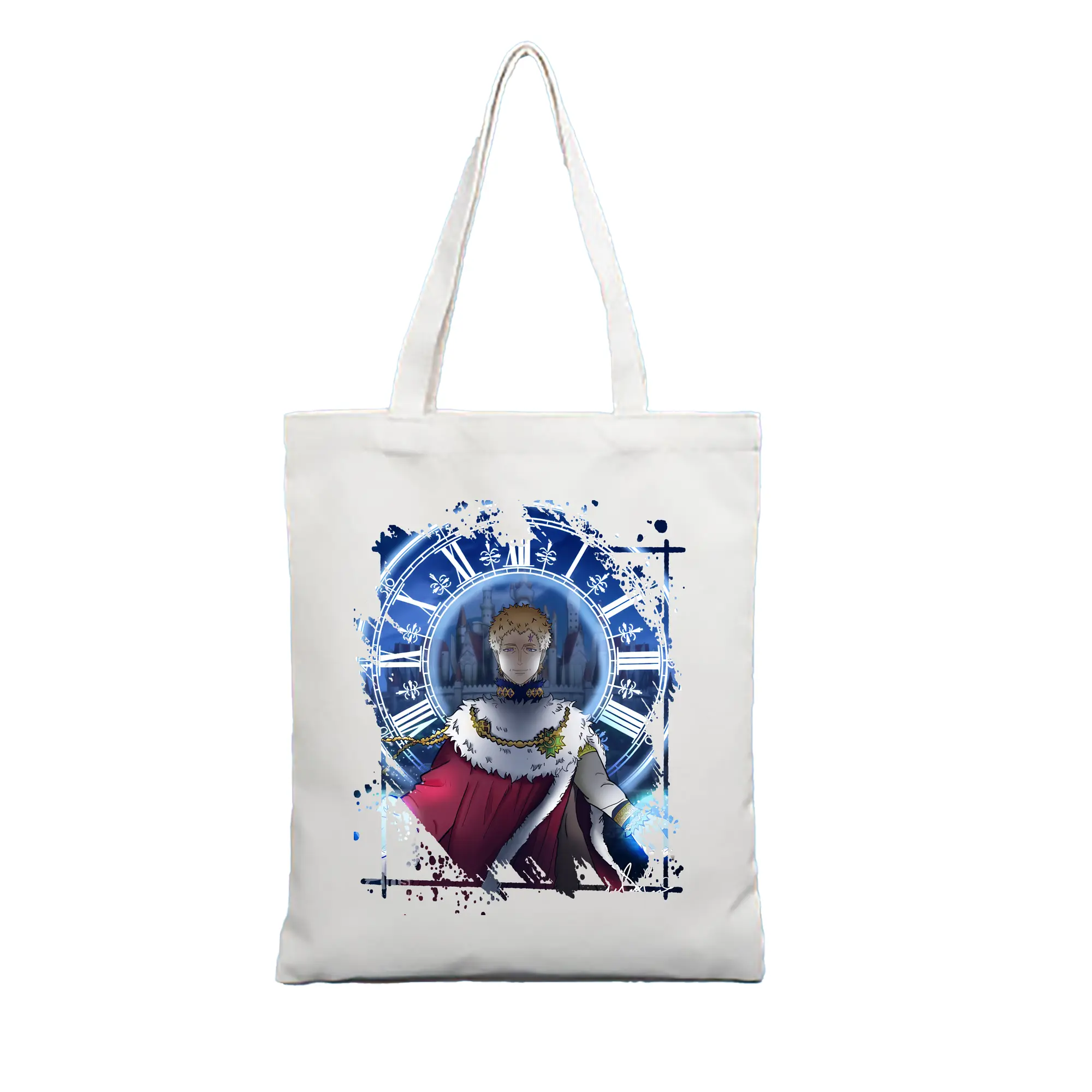 ブラッククローバー グッズ ユリウス・ノヴァクロノ - 縦型キャンバス手提げバッグ（トートバッグ） ・ キャンバス素材 ・ ショッピング用 ・ 軽量 丈夫 お手入れ簡単