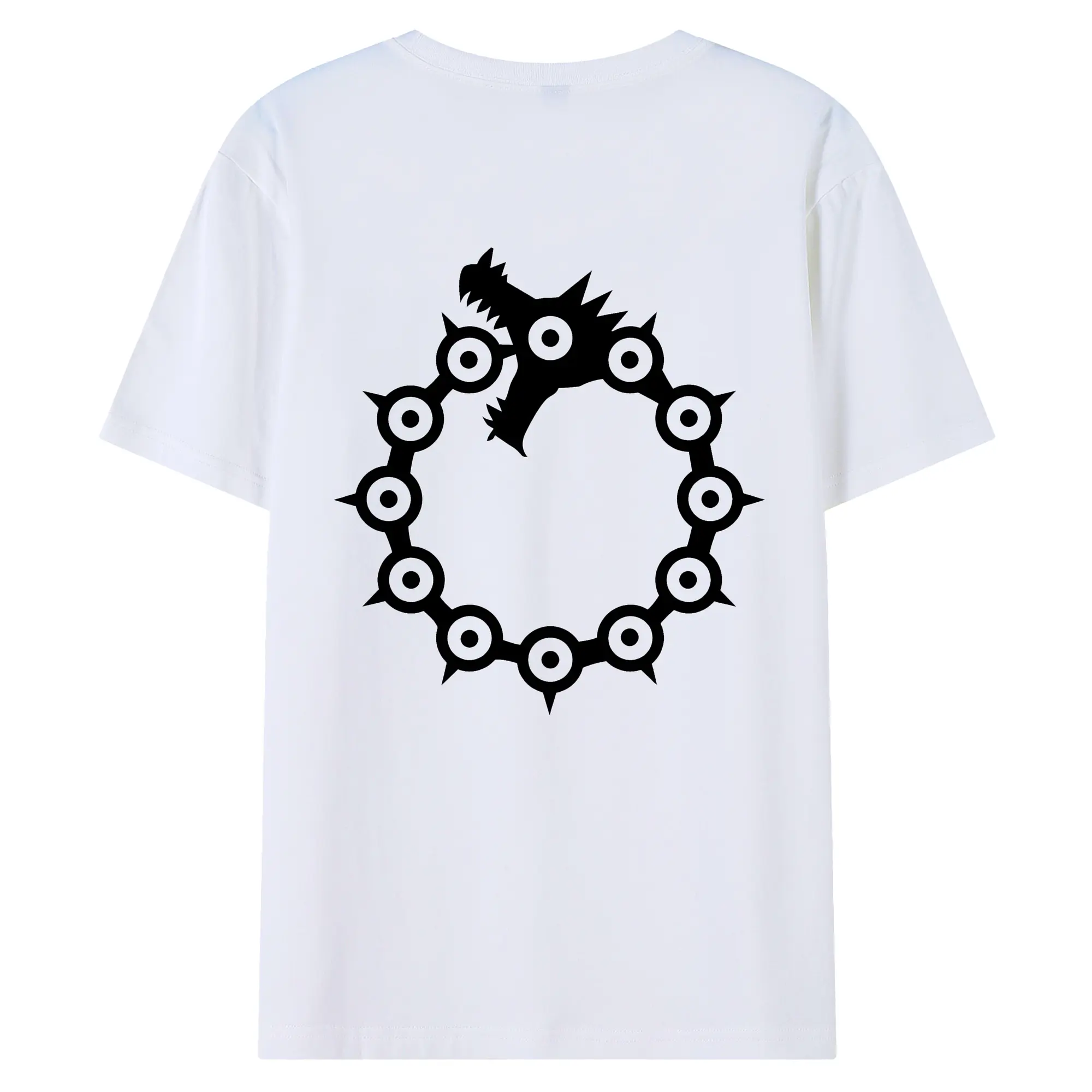 七つの大罪 グッズ メリオダス - 綿100％ 半袖Tシャツ ・ バックプリント ・ 快適 通気性 ・ 日常使い 散歩 スポーツ用