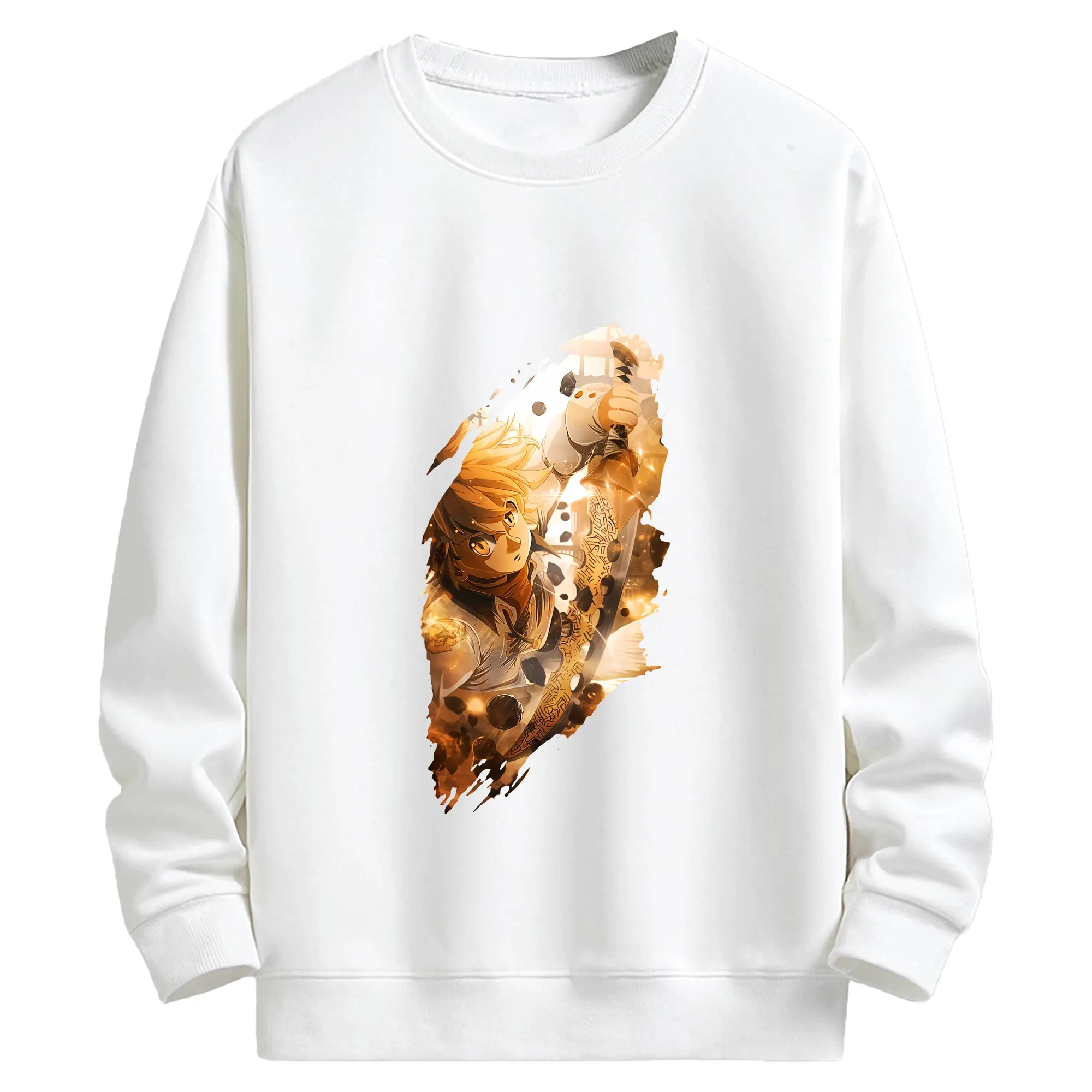 七つの大罪 グッズ メリオダス - キッズ クルーネックスウェットシャツ ・ フロントプリント ・ 綿80％ ポリエステル20％ ・ 快適 通学 スポーツ 日常使い お散歩用