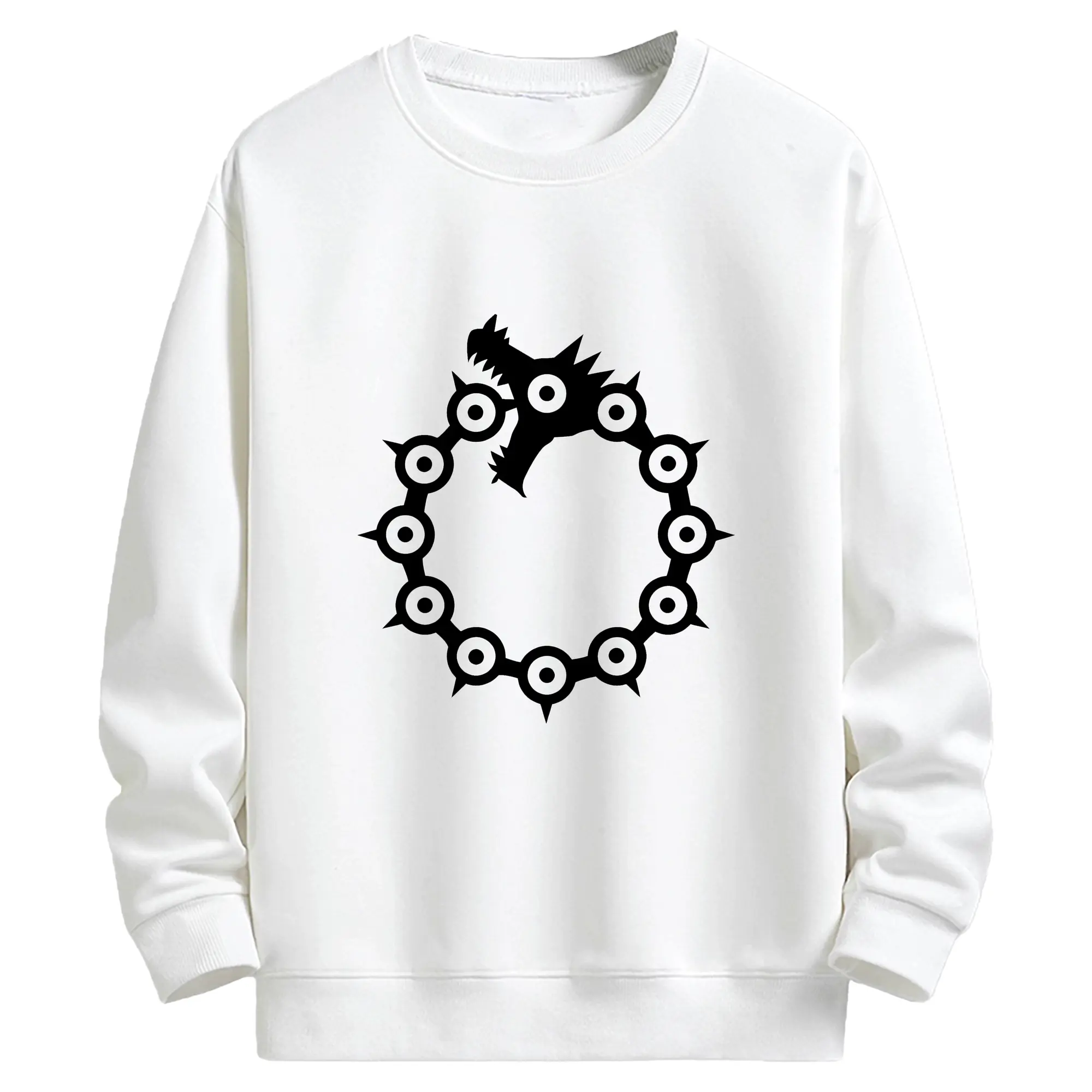 七つの大罪 グッズ メリオダス - キッズ クルーネックスウェットシャツ ・ フロントプリント ・ 綿80％ ポリエステル20％ ・ 快適 通学 スポーツ 日常使い お散歩用