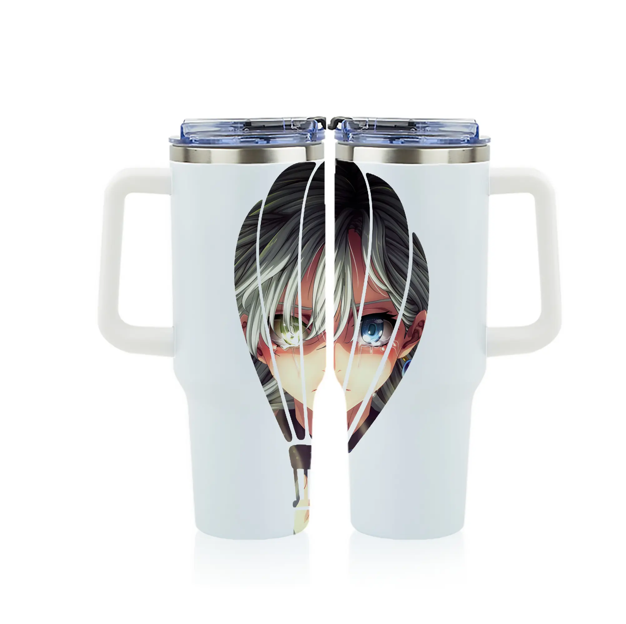 七つの大罪 グッズ エリザベス - 1200mL フルプリント車用タンブラー ・ 304ステンレス 内側 ・ 201ステンレス 外側 ・ 保温 保冷 ・ 通勤 ドライブ アウトドア用