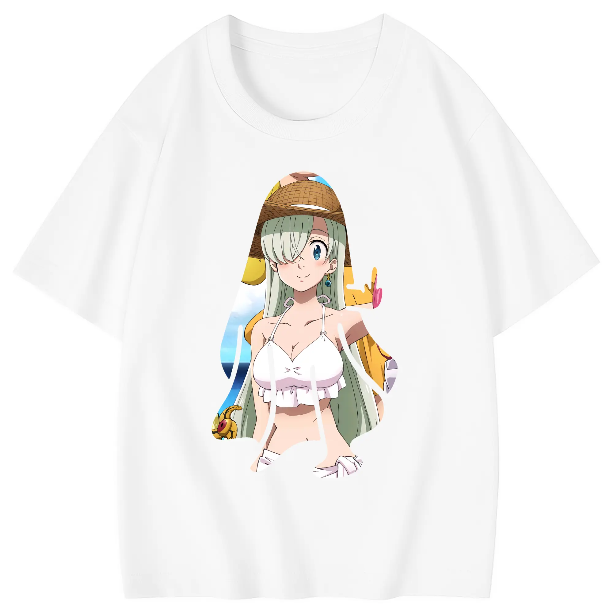 七つの大罪 グッズ エリザベス - 綿100％ キッズTシャツ ・ フロントプリント ・ 快適 通気性 ・ スポーツ カジュアル 散歩用