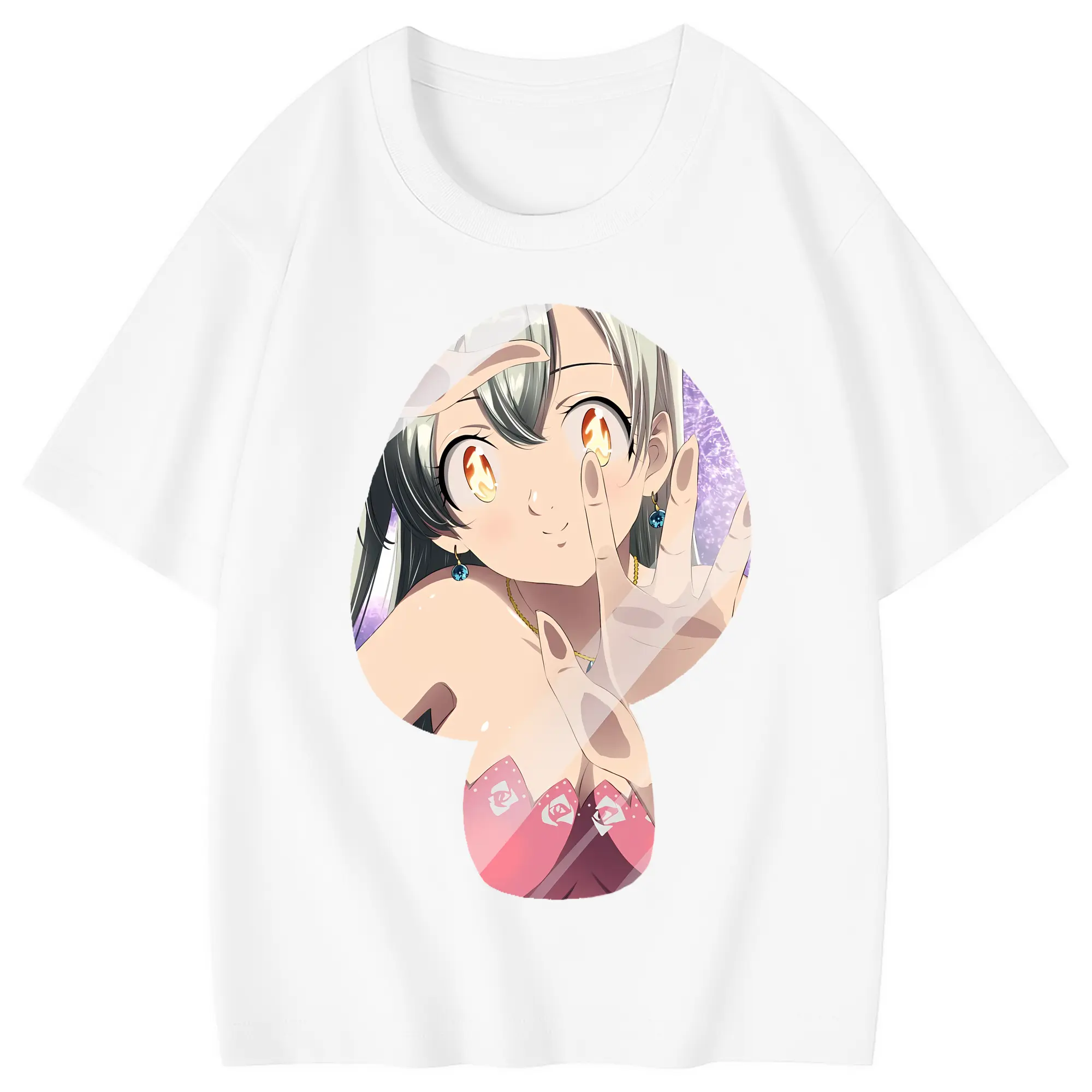 七つの大罪 グッズ エリザベス - 綿100％ キッズTシャツ ・ フロントプリント ・ 快適 通気性 ・ スポーツ カジュアル 散歩用