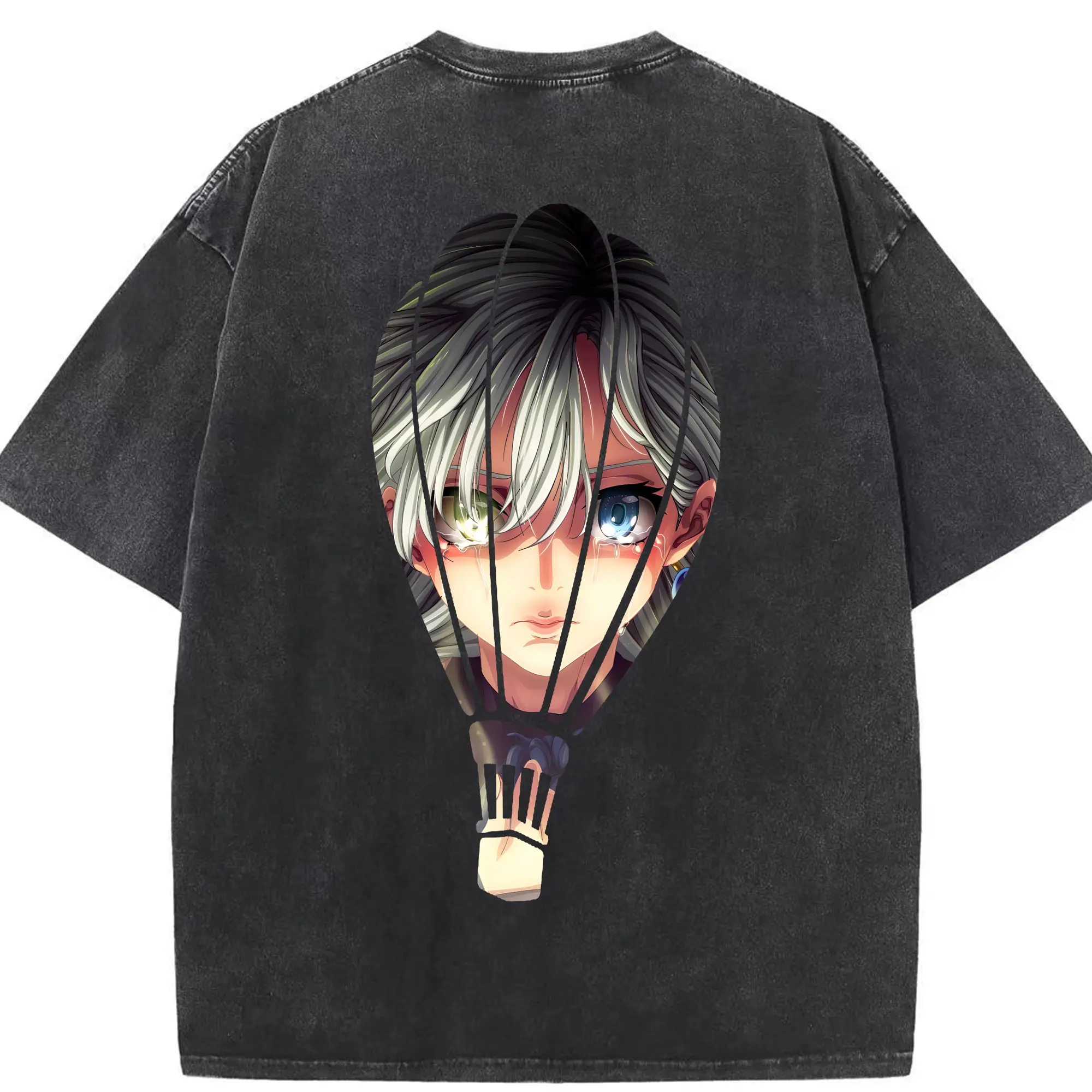 七つの大罪 グッズ エリザベス - 綿100％ ヴィンテージ風 半袖Tシャツ ・ 背面プリント ・ 柔らか肌触り ・ 通気性 快適 ・ スポーツ カジュアル 外出用