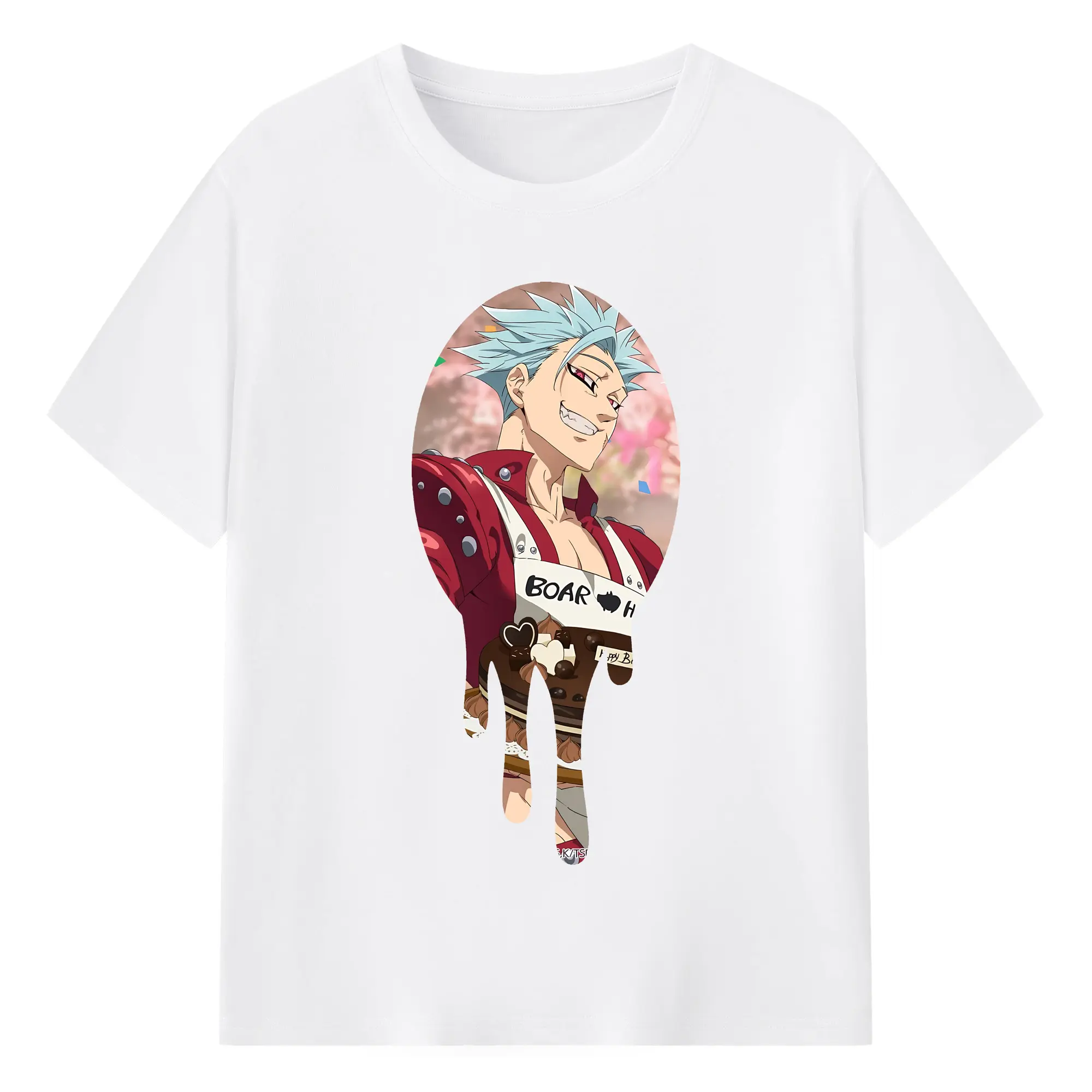 七つの大罪 グッズ バン - 綿100％ 半袖Tシャツ ・ フロントプリント ・ 快適 通気性 ・ 日常使い 散歩 スポーツ用