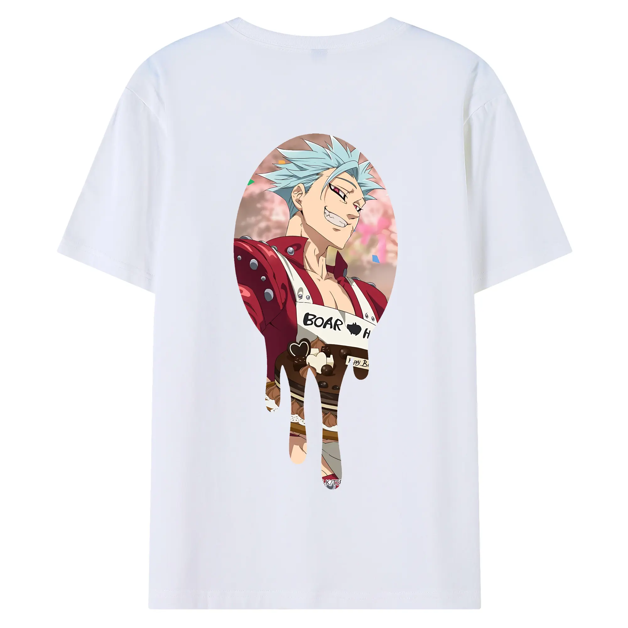 七つの大罪 グッズ バン - 綿100％ 半袖Tシャツ ・ バックプリント ・ 快適 通気性 ・ 日常使い 散歩 スポーツ用