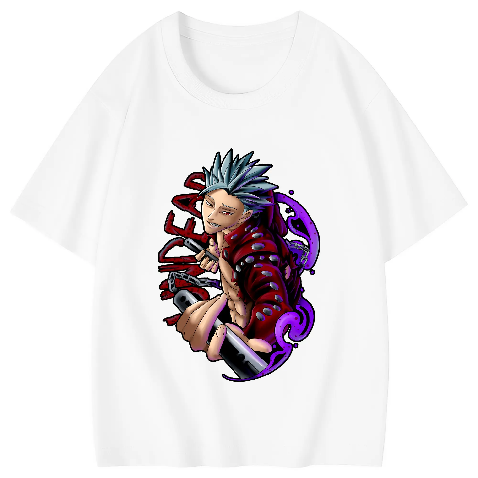 七つの大罪 グッズ バン - 綿100％ キッズTシャツ ・ フロントプリント ・ 快適 通気性 ・ スポーツ カジュアル 散歩用