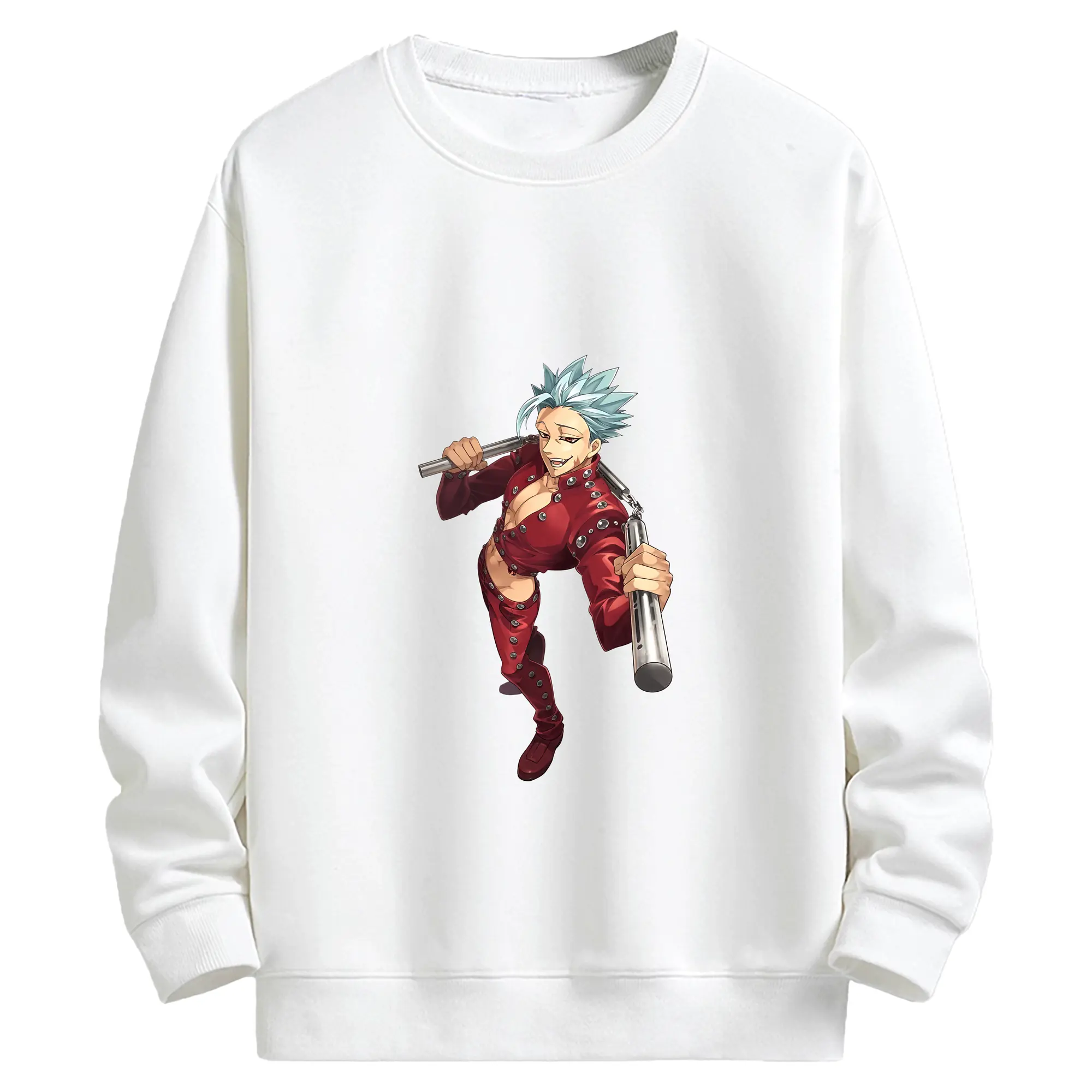 七つの大罪 グッズ バン - キッズ クルーネックスウェットシャツ ・ フロントプリント ・ 綿80％ ポリエステル20％ ・ 快適 通学 スポーツ 日常使い お散歩用