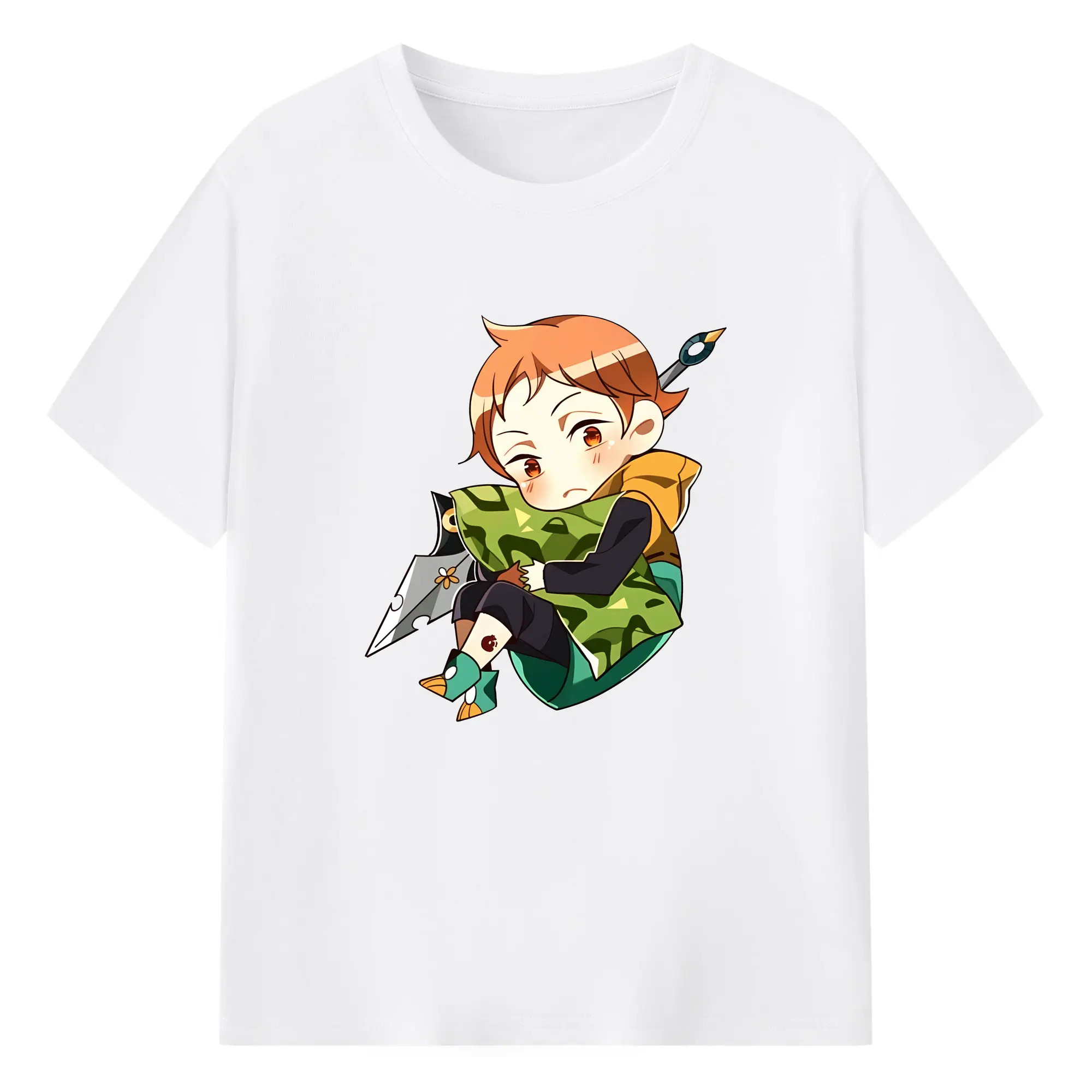 七つの大罪 グッズ キング - 綿100％ 半袖Tシャツ ・ フロントプリント ・ 快適 通気性 ・ 日常使い 散歩 スポーツ用