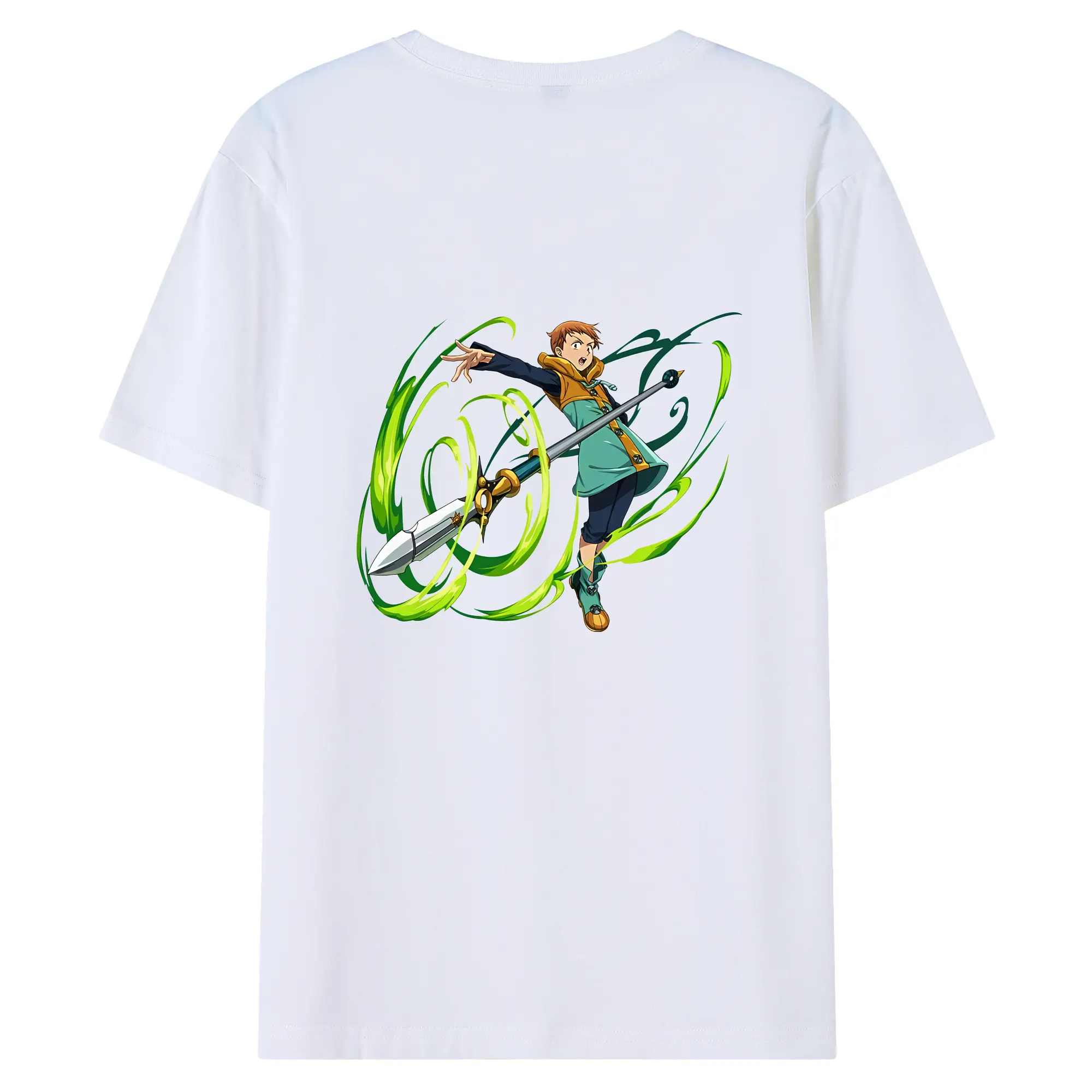 七つの大罪 グッズ キング - 綿100％ 半袖Tシャツ ・ バックプリント ・ 快適 通気性 ・ 日常使い 散歩 スポーツ用