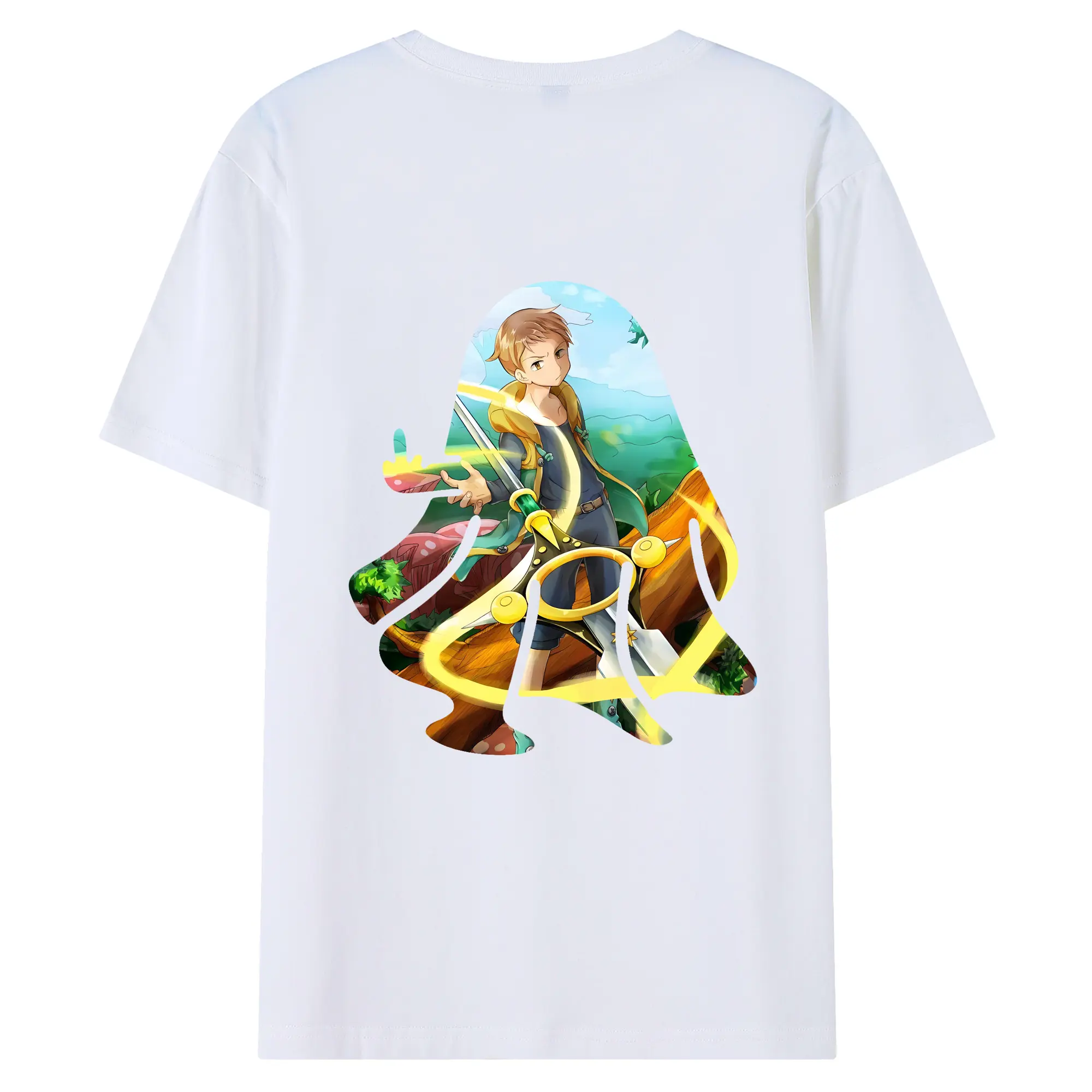 七つの大罪 グッズ キング - 綿100％ 半袖Tシャツ ・ バックプリント ・ 快適 通気性 ・ 日常使い 散歩 スポーツ用