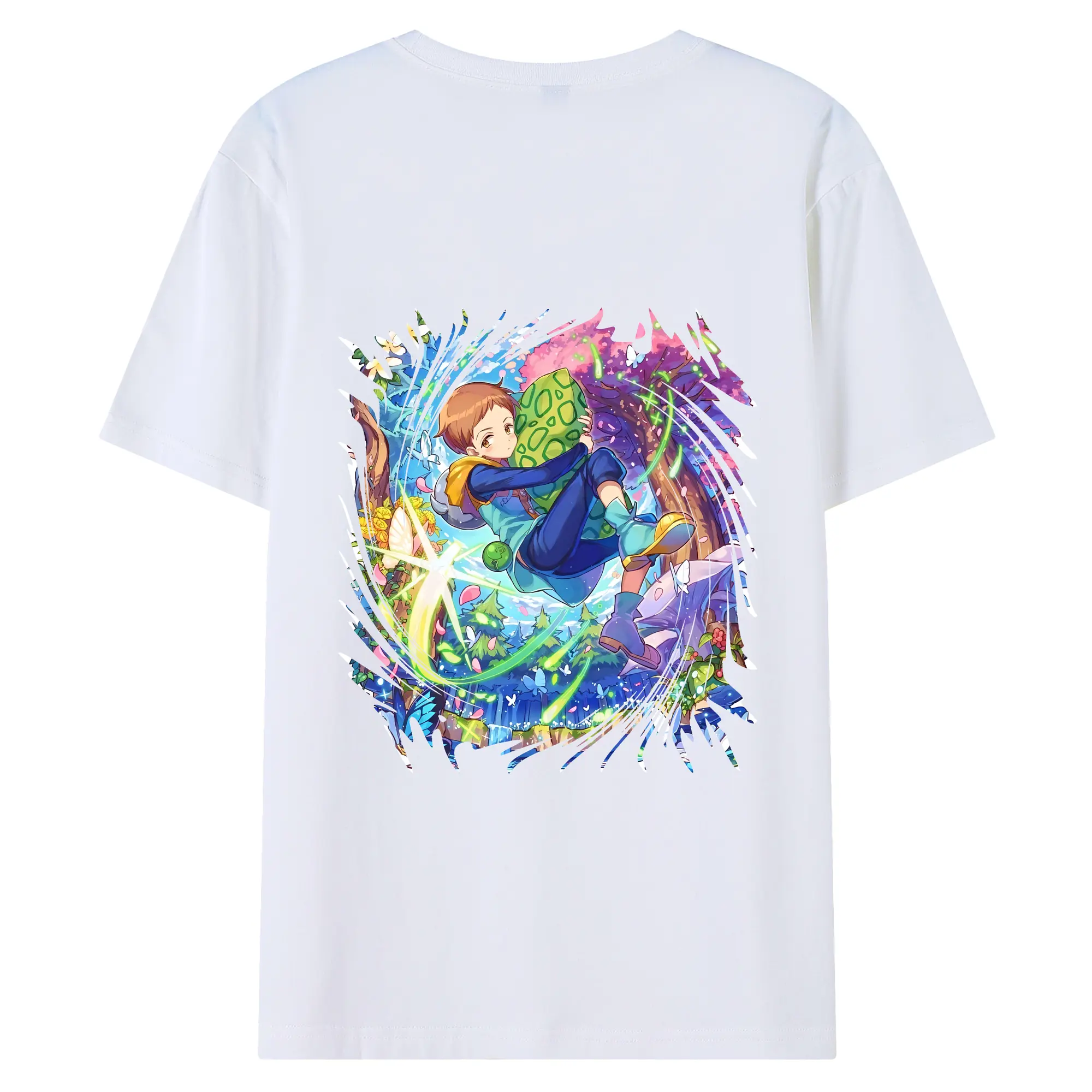 七つの大罪 グッズ キング - 綿100％ 半袖Tシャツ ・ バックプリント ・ 快適 通気性 ・ 日常使い 散歩 スポーツ用